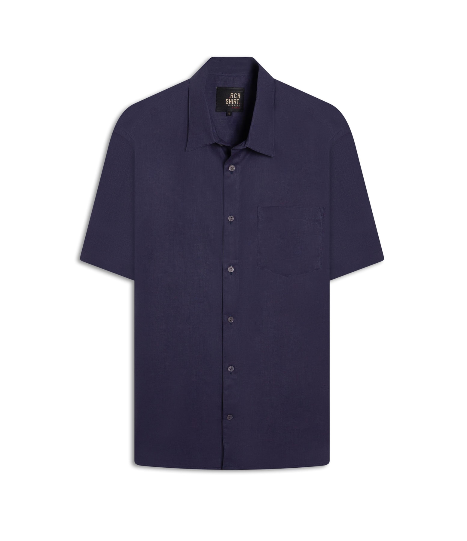 Camisa Linho  Telin Uni Mc Dark Navy