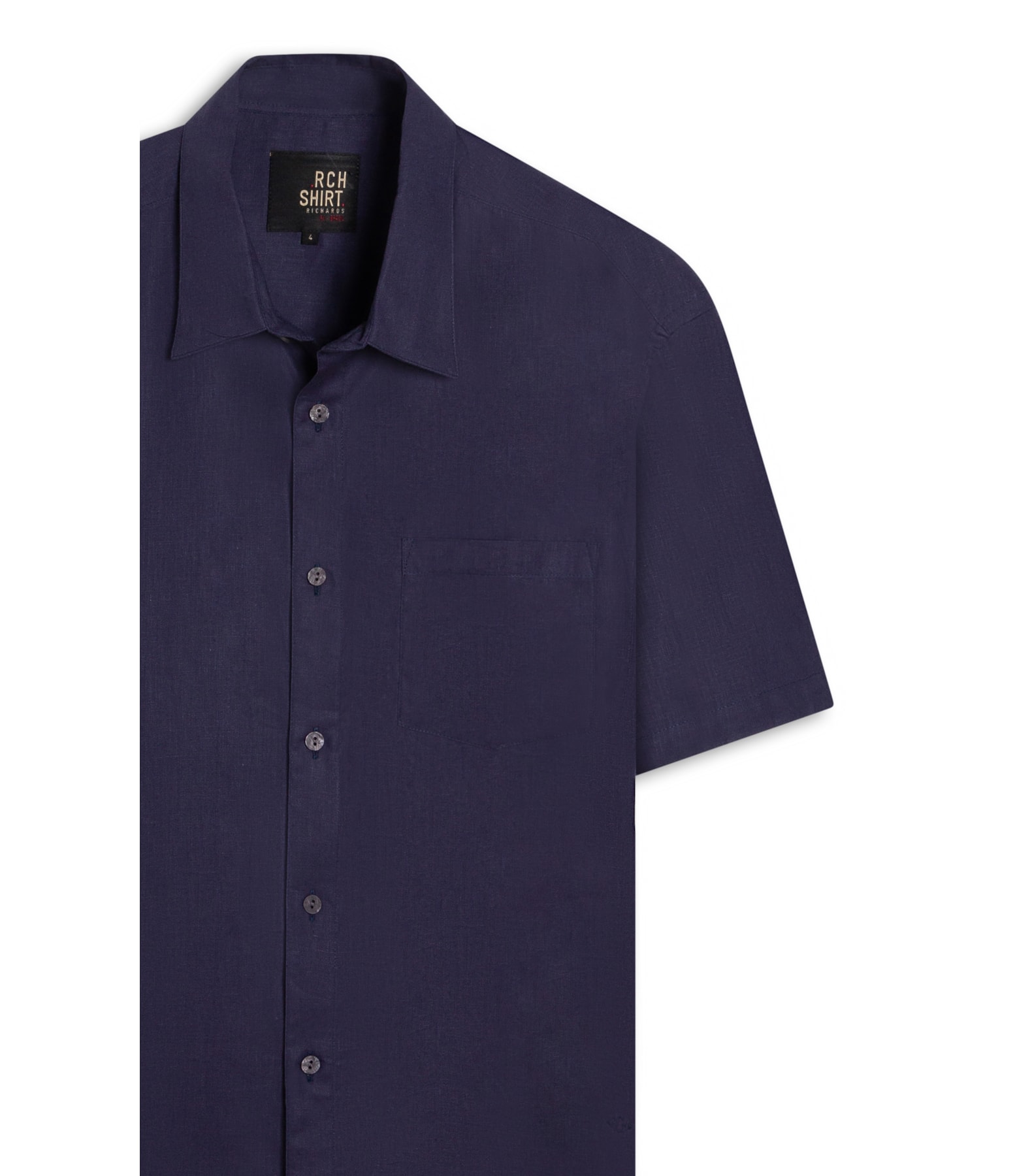 Camisa Linho  Telin Uni Mc Dark Navy