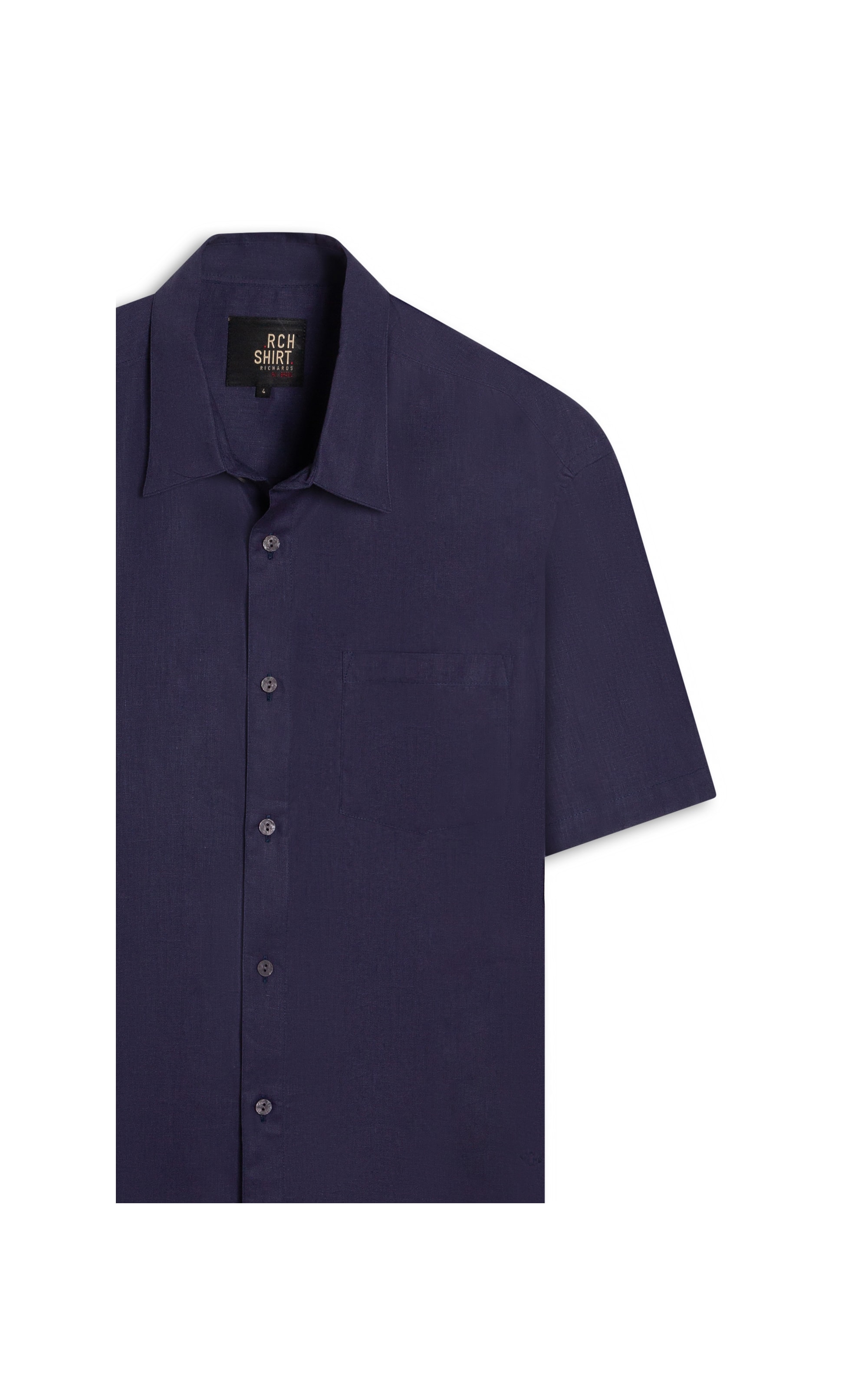 Camisa Linho  Telin Uni Mc Dark Navy
