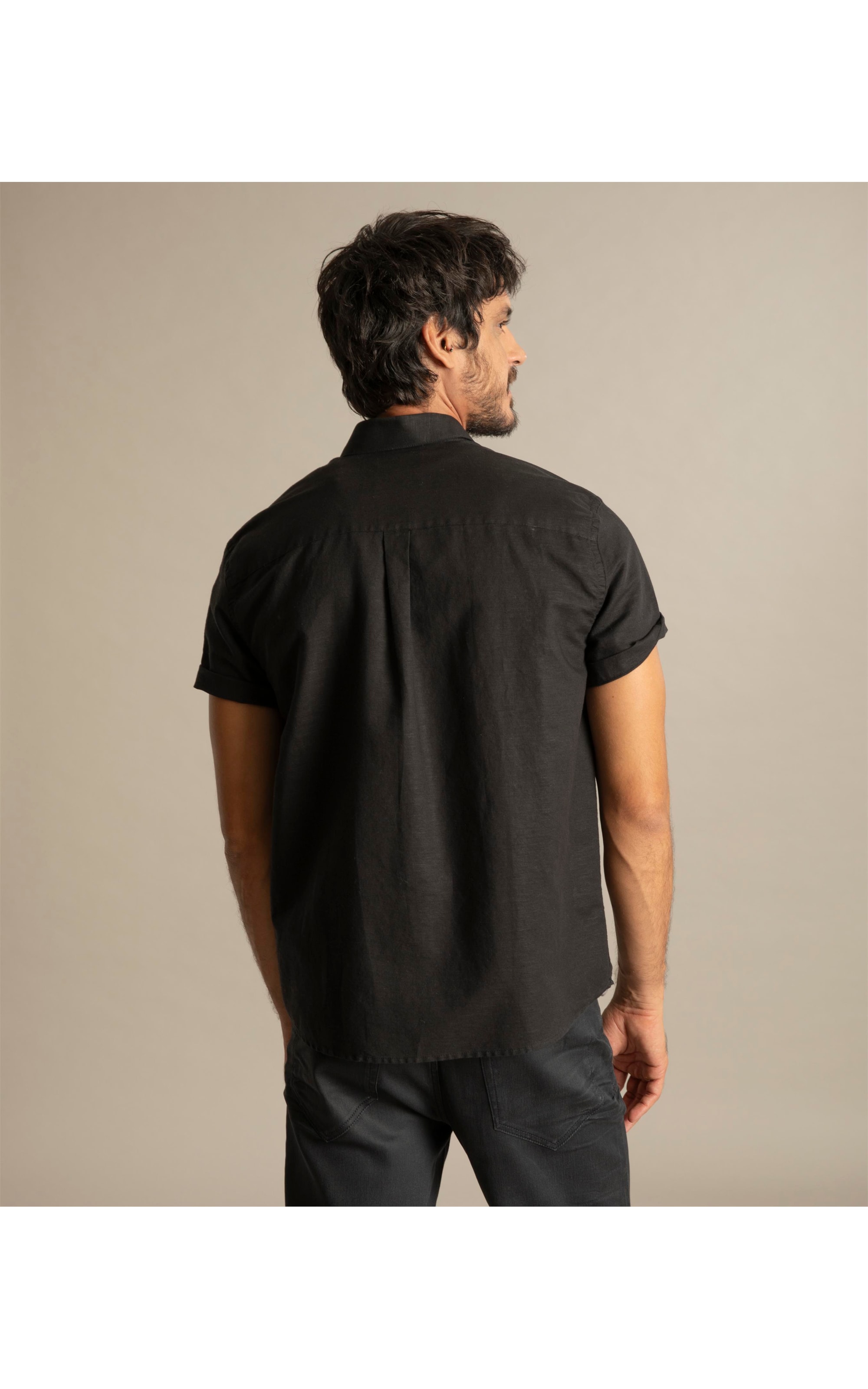 Camisa Linho  Telin Uni Mc Preto