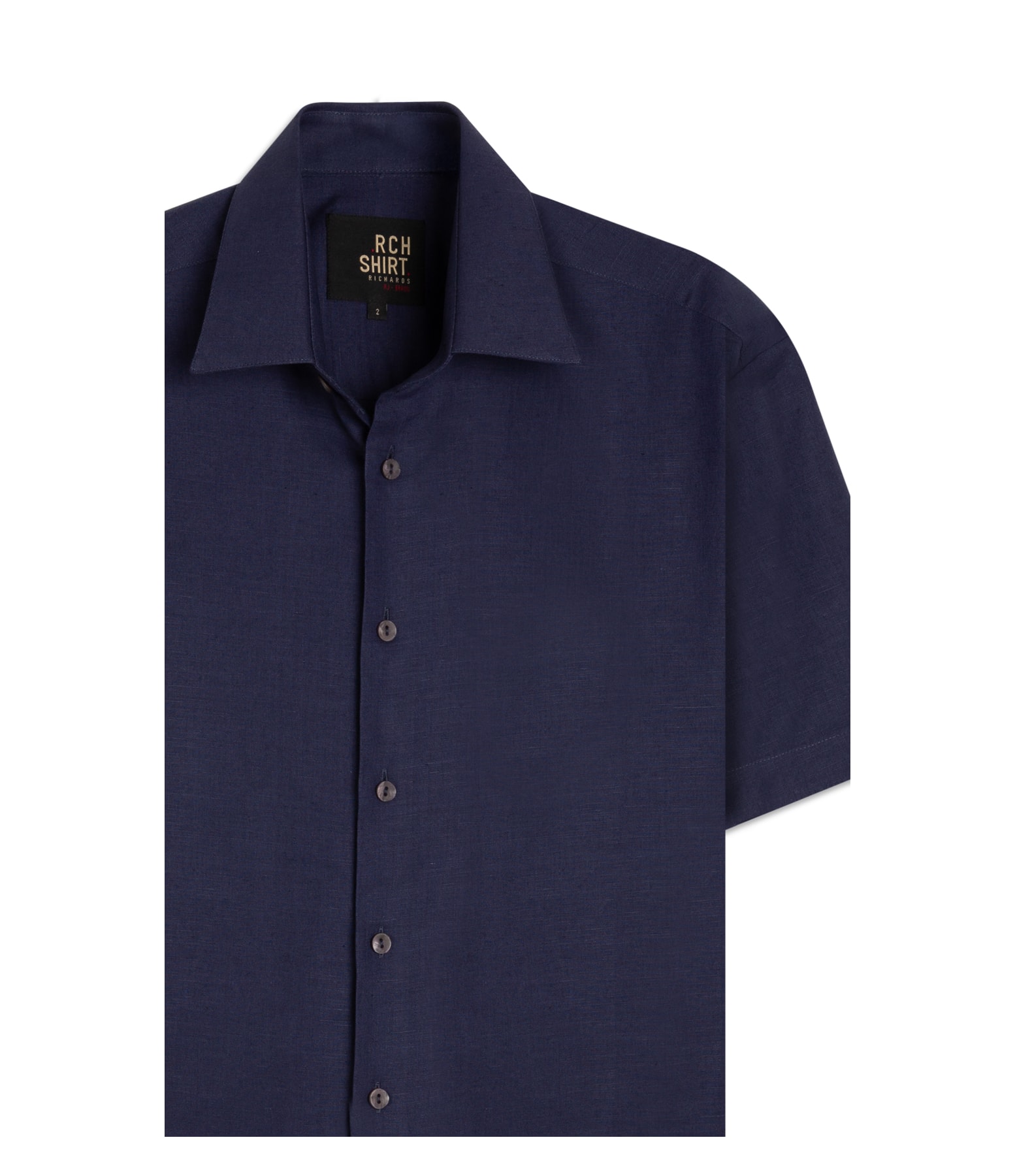 Camisa Linho  Telin Uni Mc Purple Blue