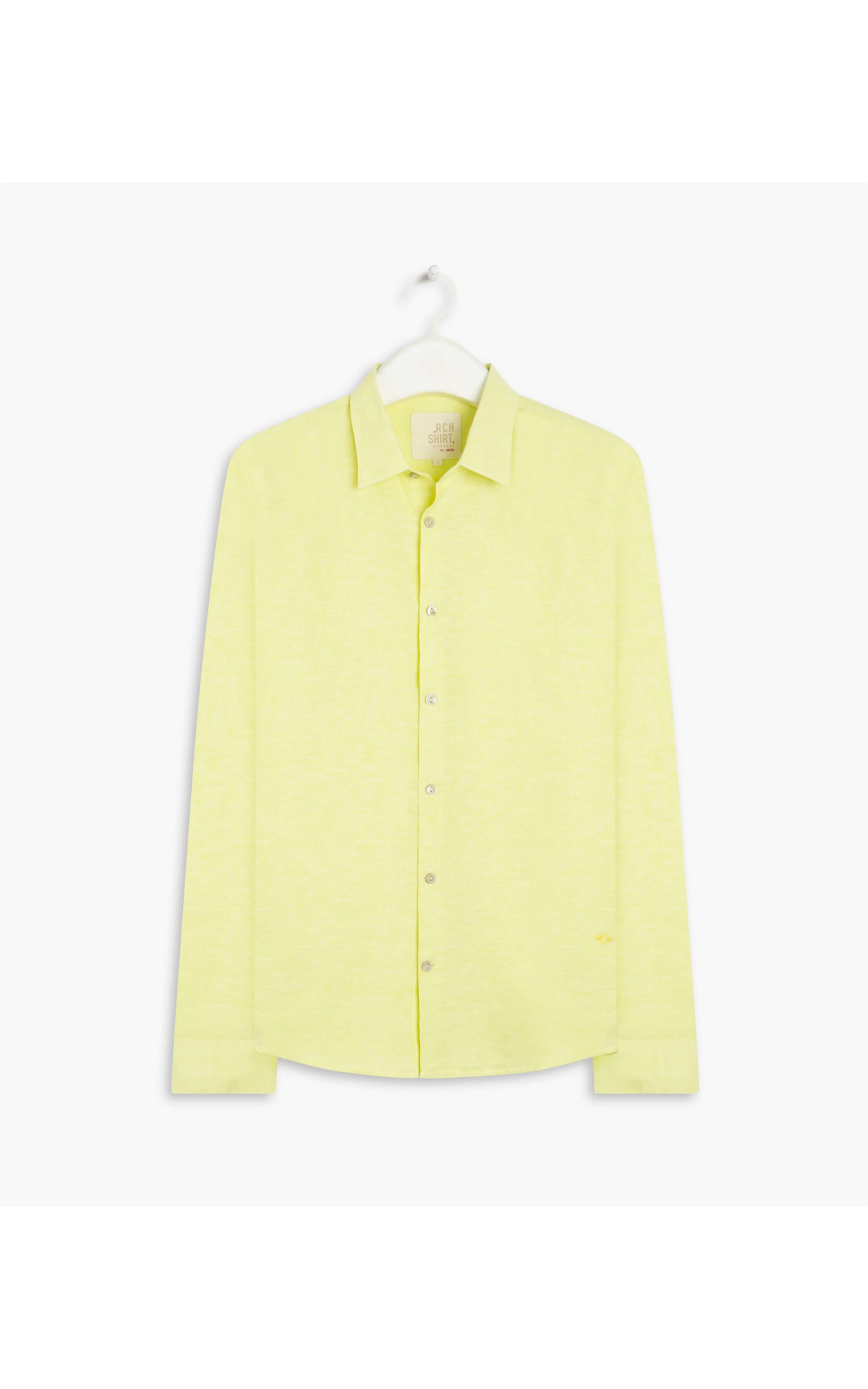 Camisa Linho  Telin Uni Ml Amarelo Limao