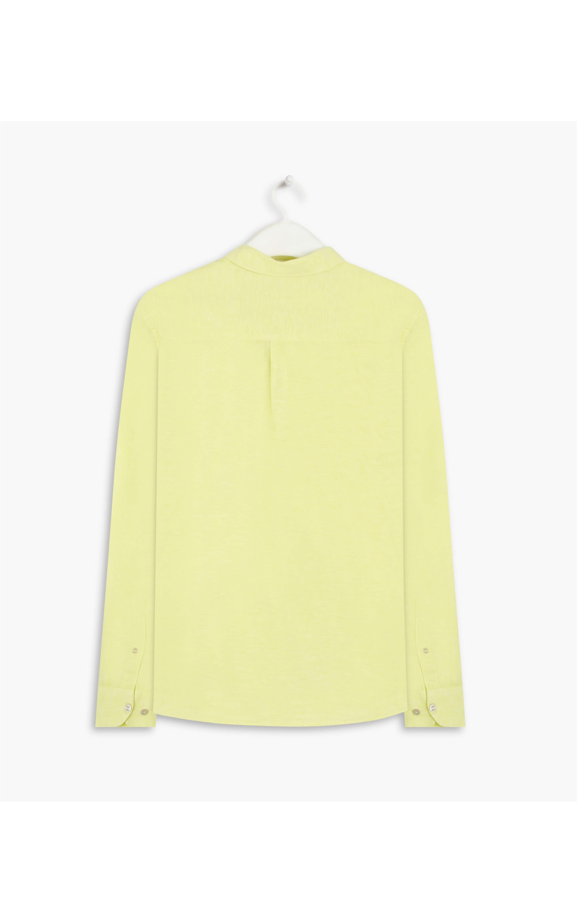 Camisa Linho  Telin Uni Ml Amarelo Limao