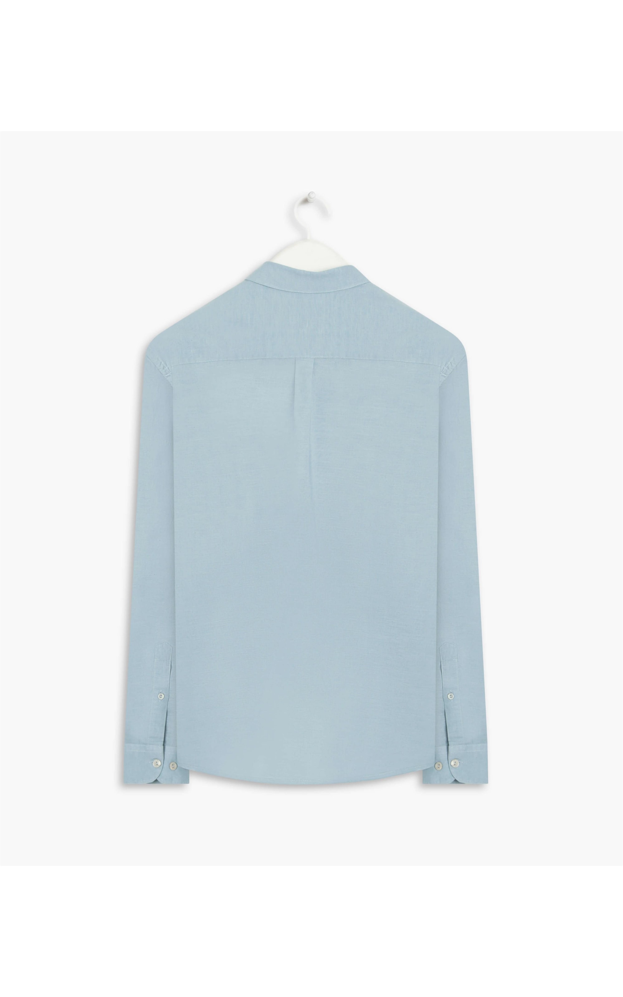 Camisa Linho  Telin Uni Ml Azul Claro