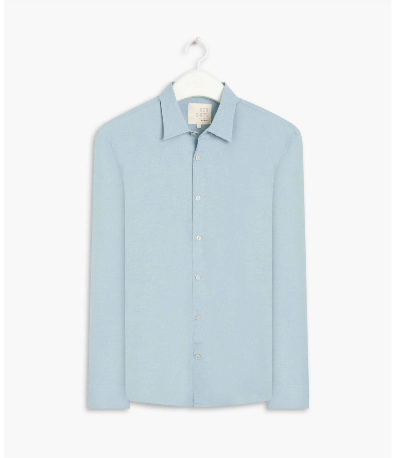 Camisa Linho  Telin Uni Ml Azul Claro