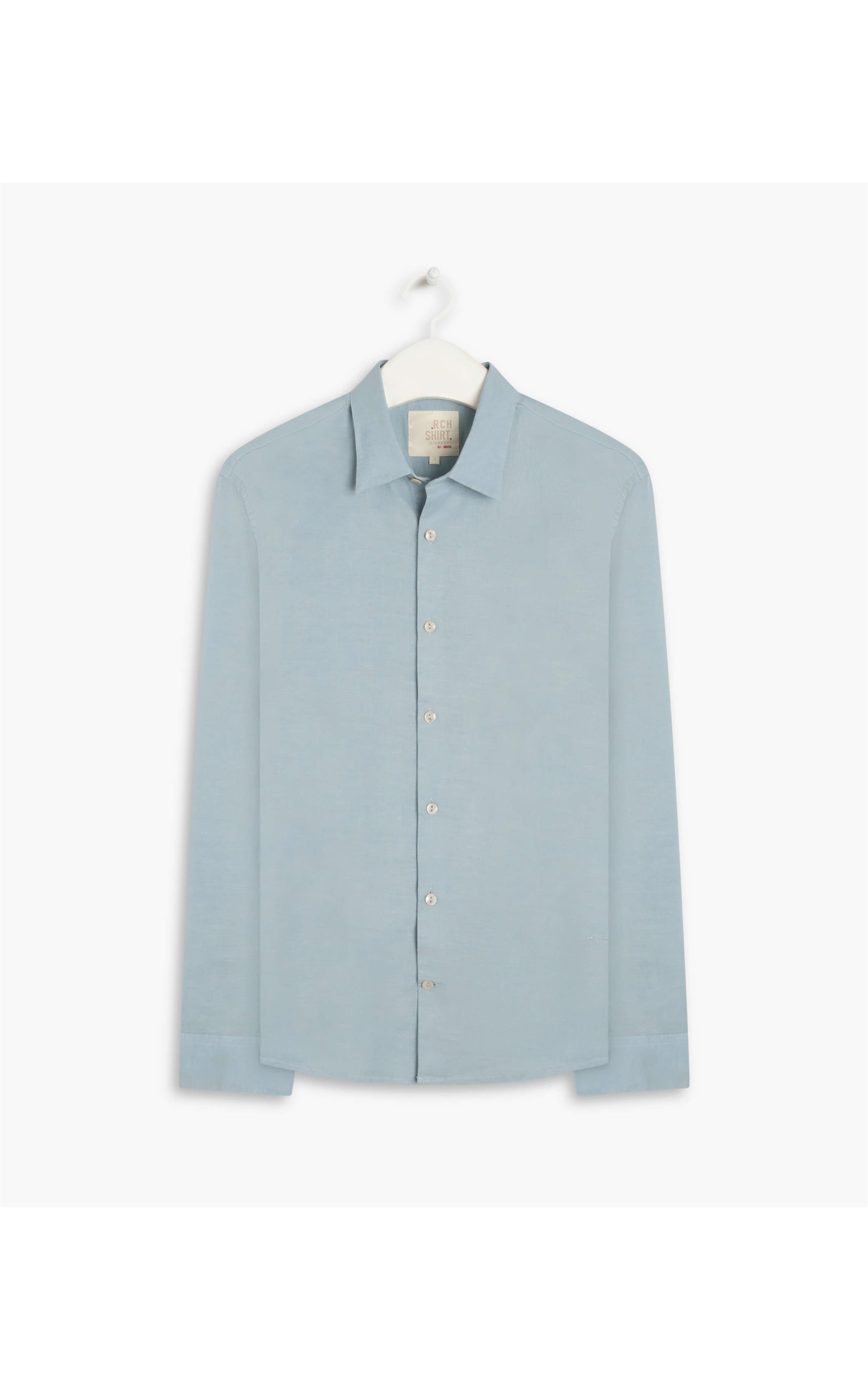 Camisa Linho  Telin Uni Ml Azul Claro