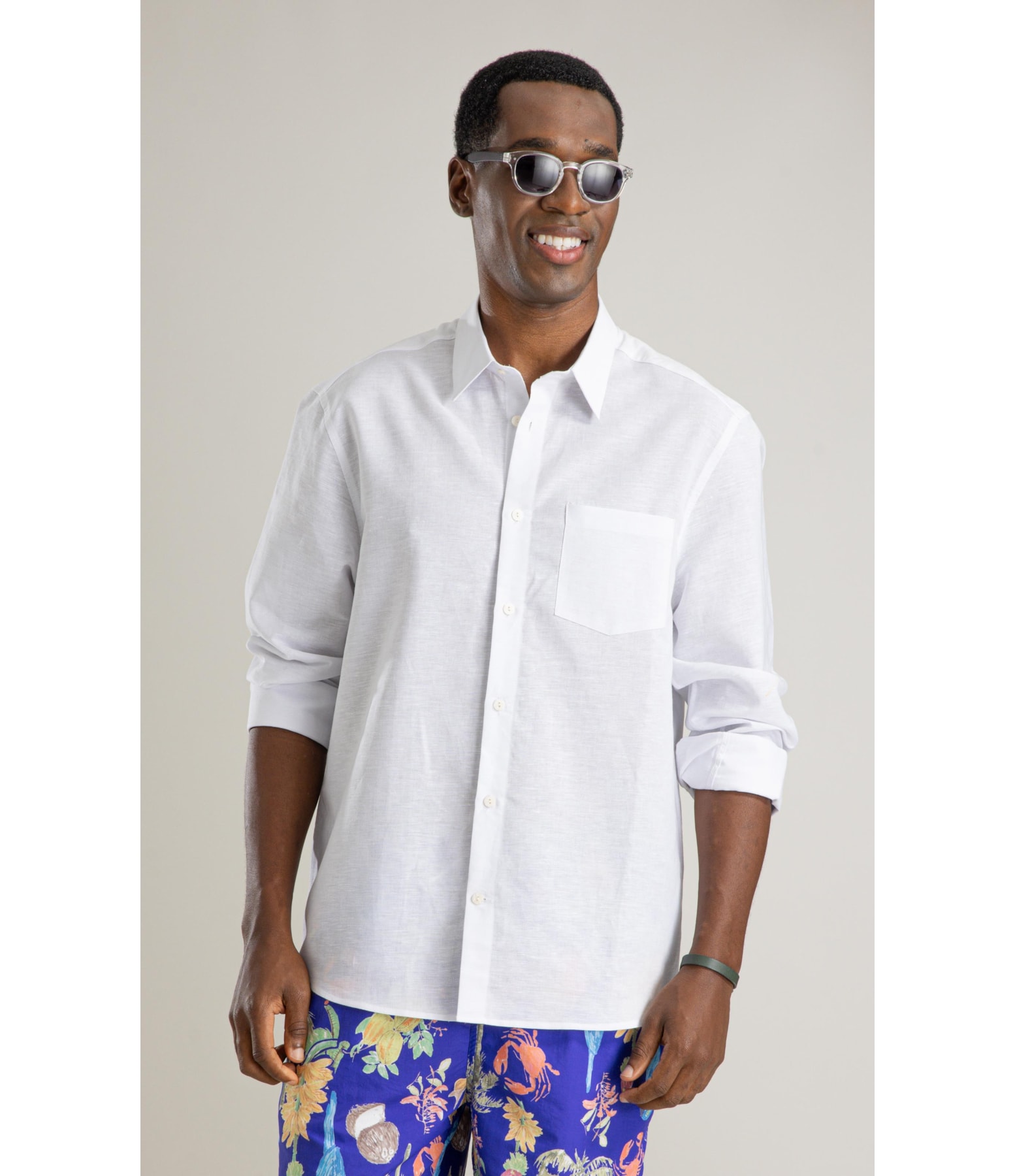 Camisa Linho  Telin Uni Ml Branco