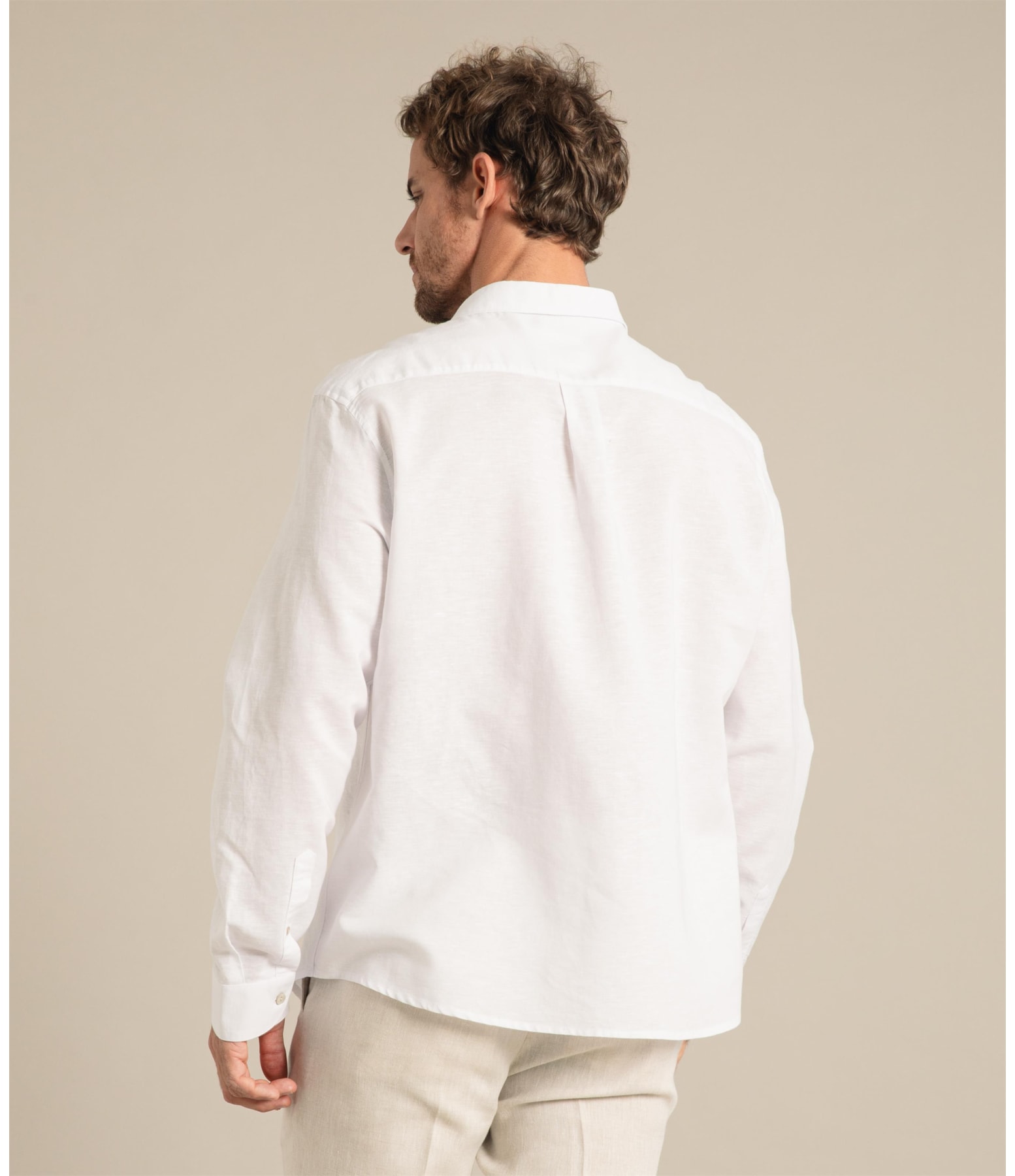 Camisa Linho  Telin Uni Ml Branco
