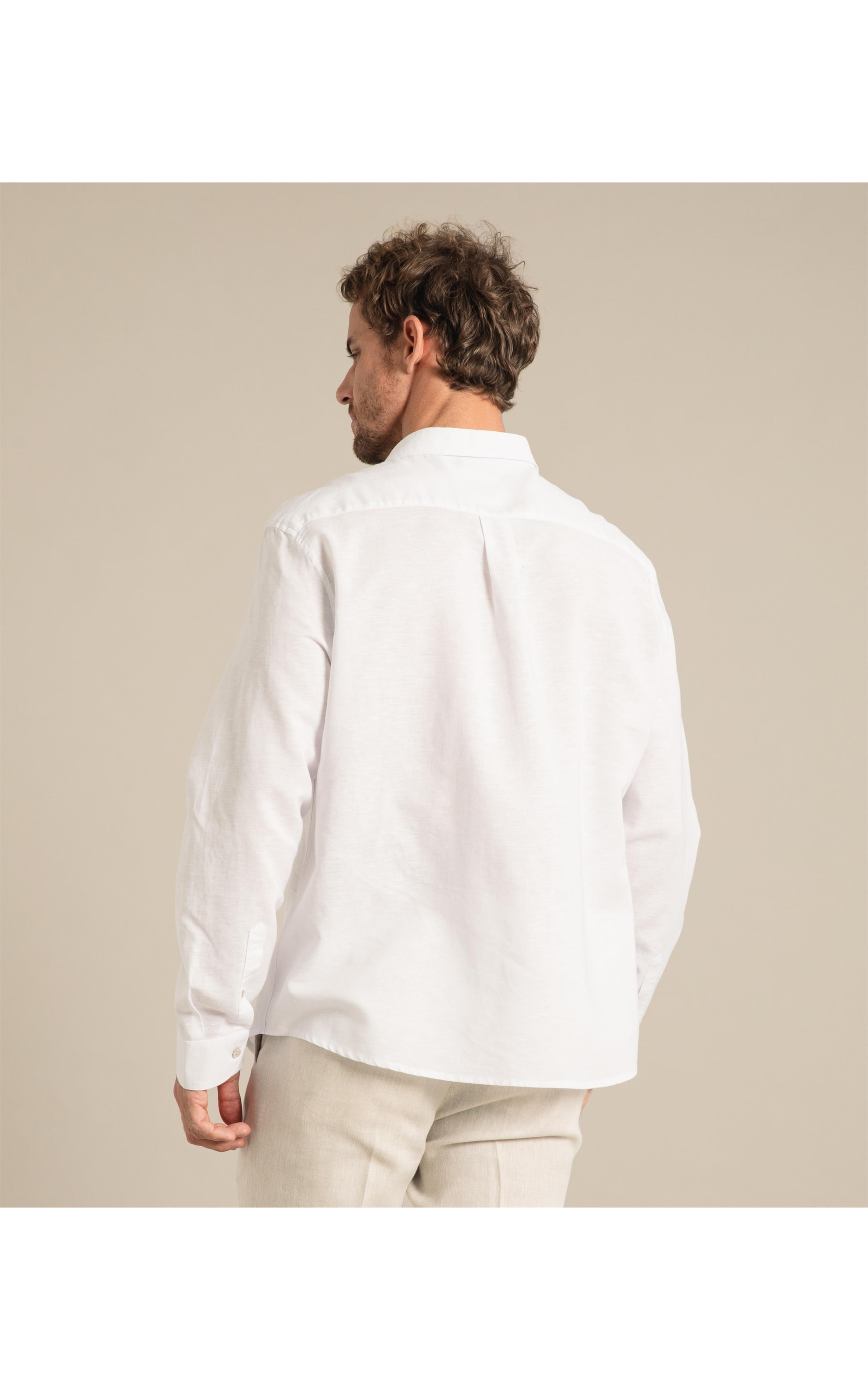 Camisa Linho  Telin Uni Ml Branco
