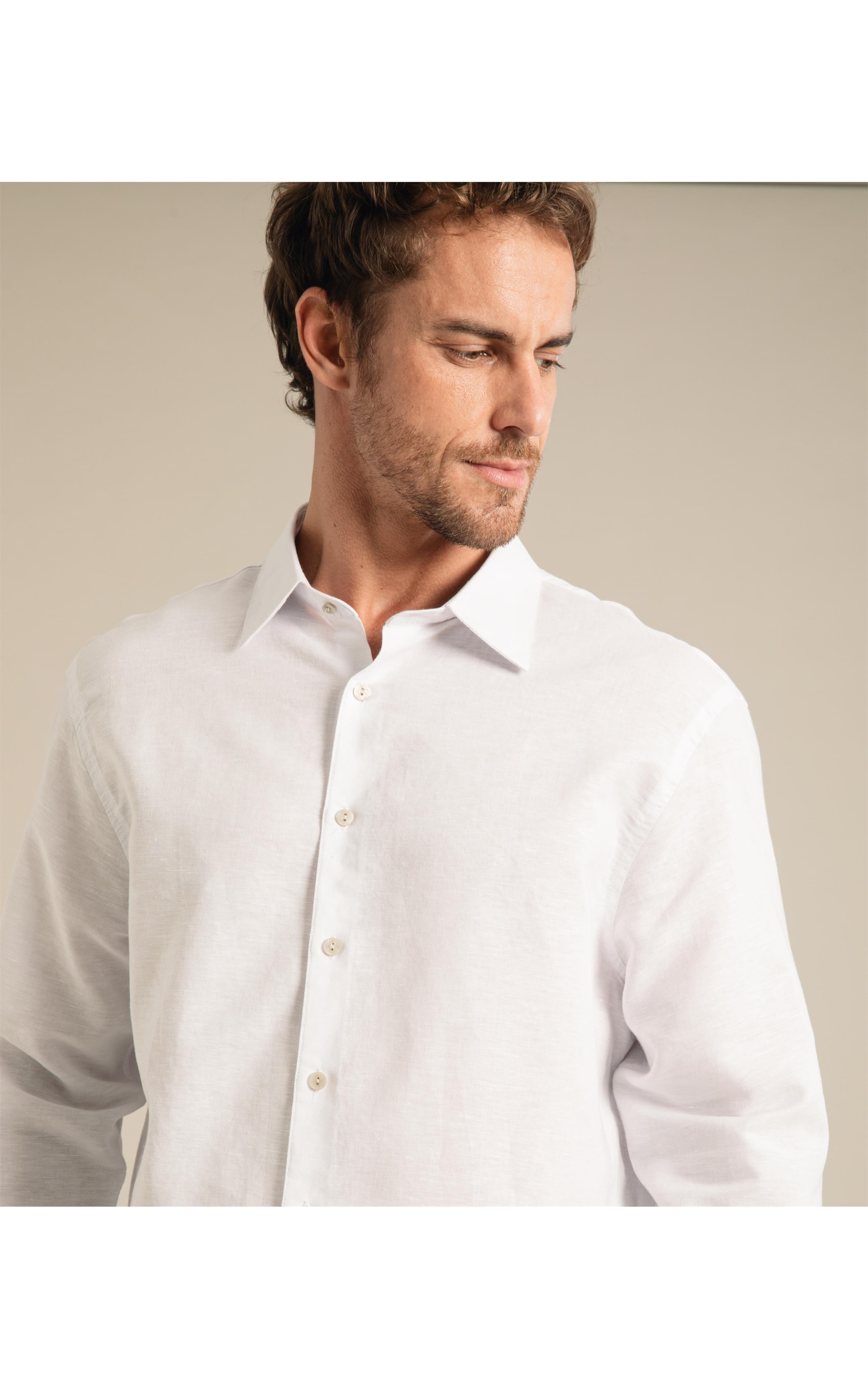 Camisa Linho  Telin Uni Ml Branco