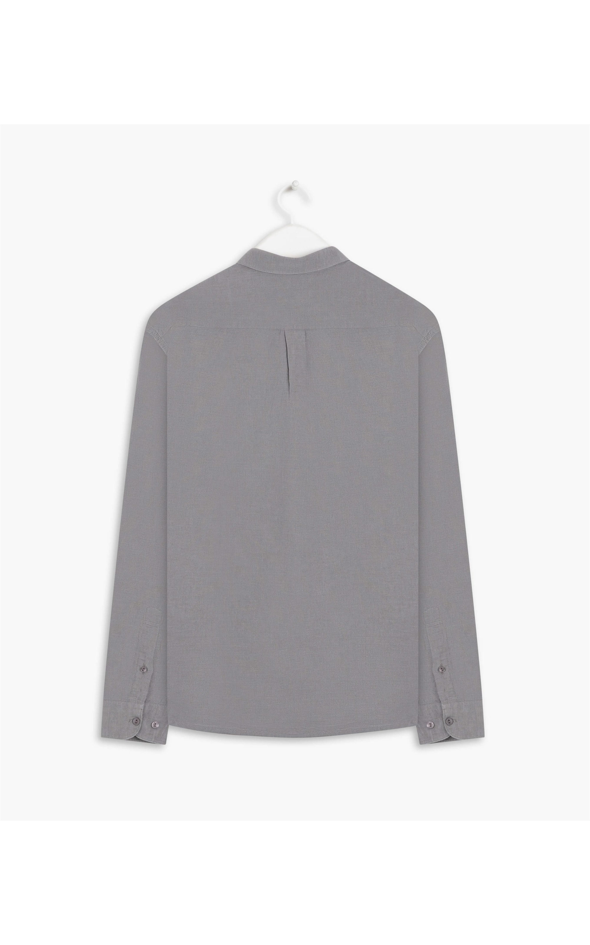 Camisa Linho  Telin Uni Ml Cinza Medio