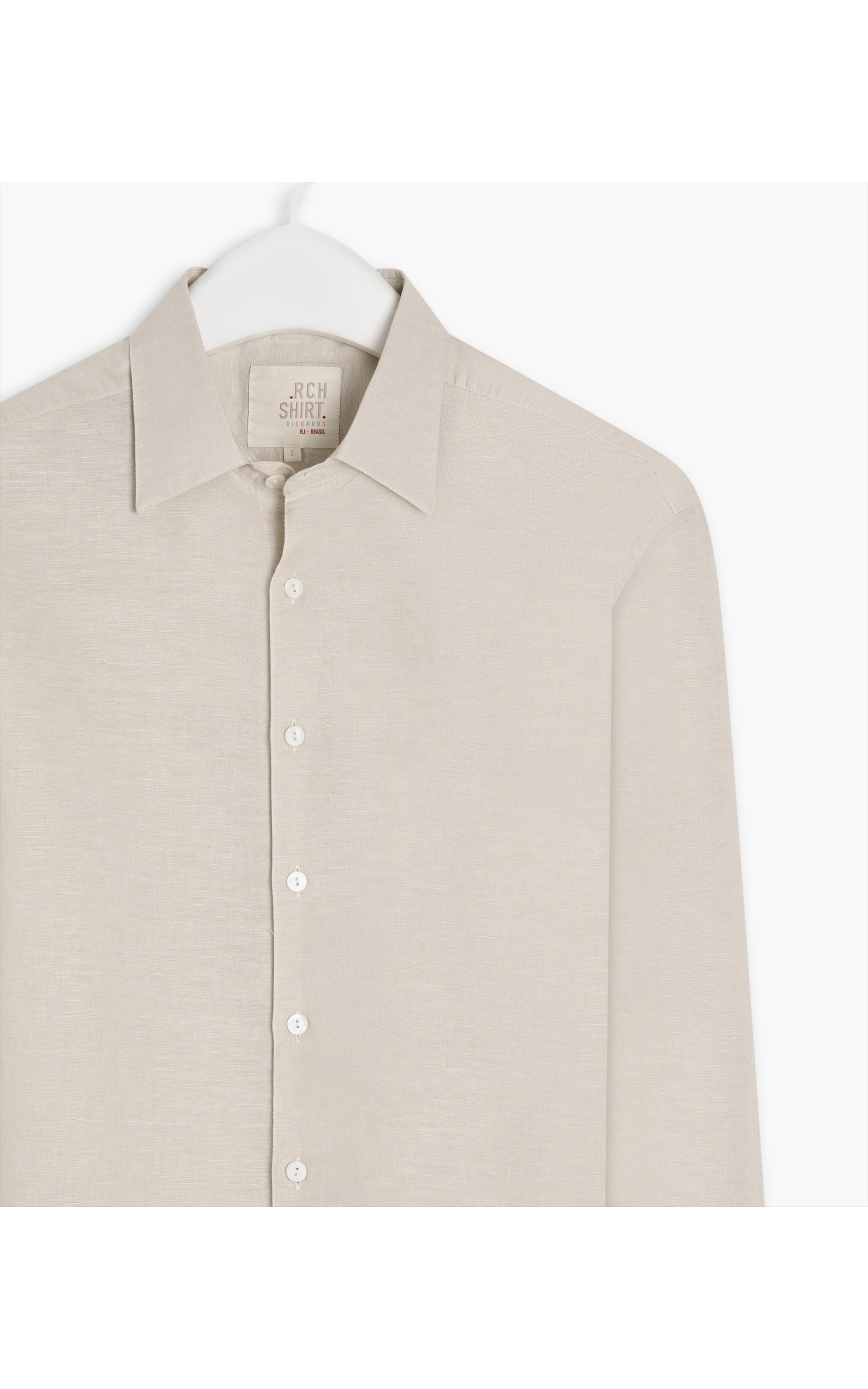 Camisa Linho  Telin Uni Ml Gelo