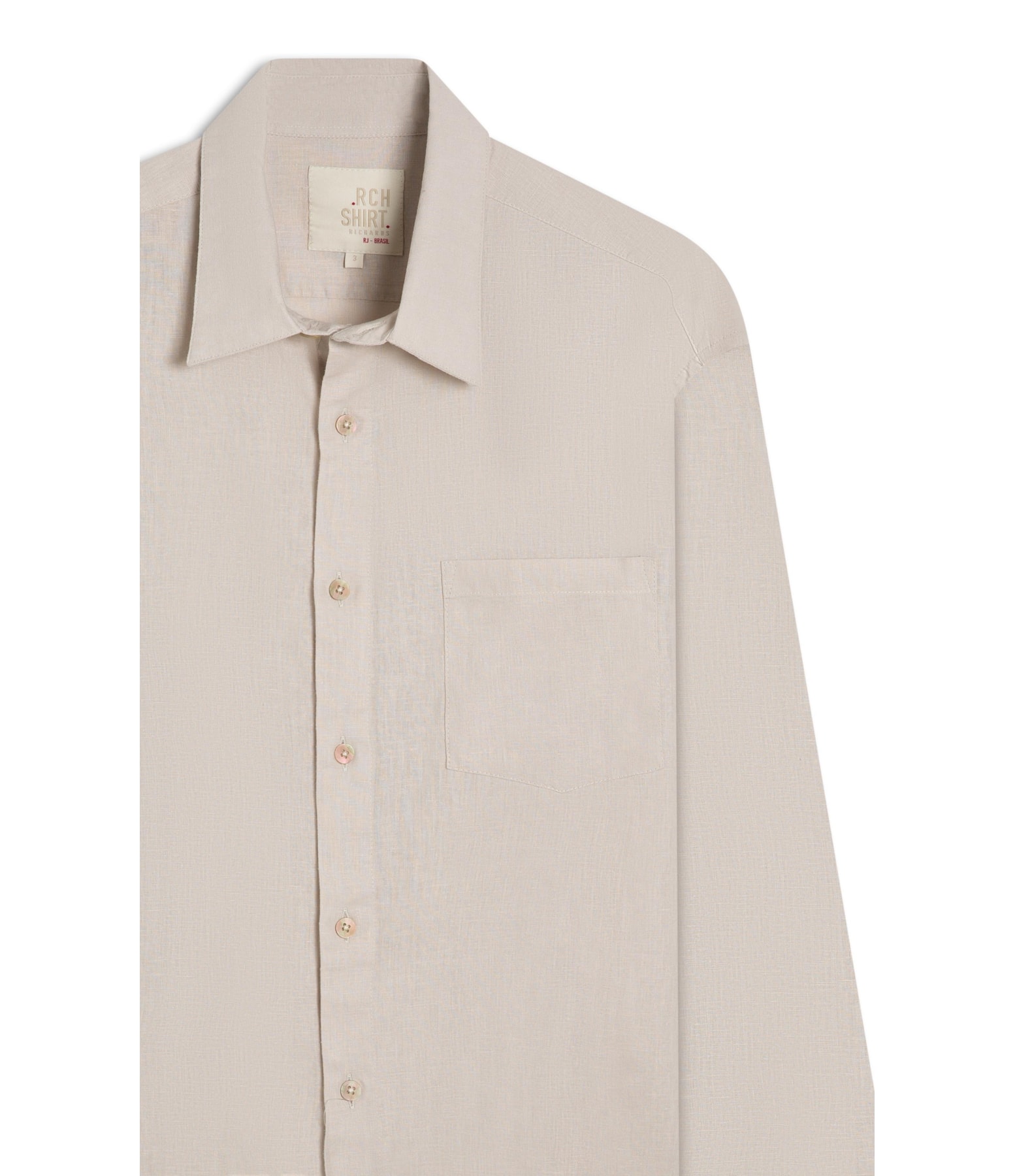 Camisa Linho  Telin Uni Ml Gelo