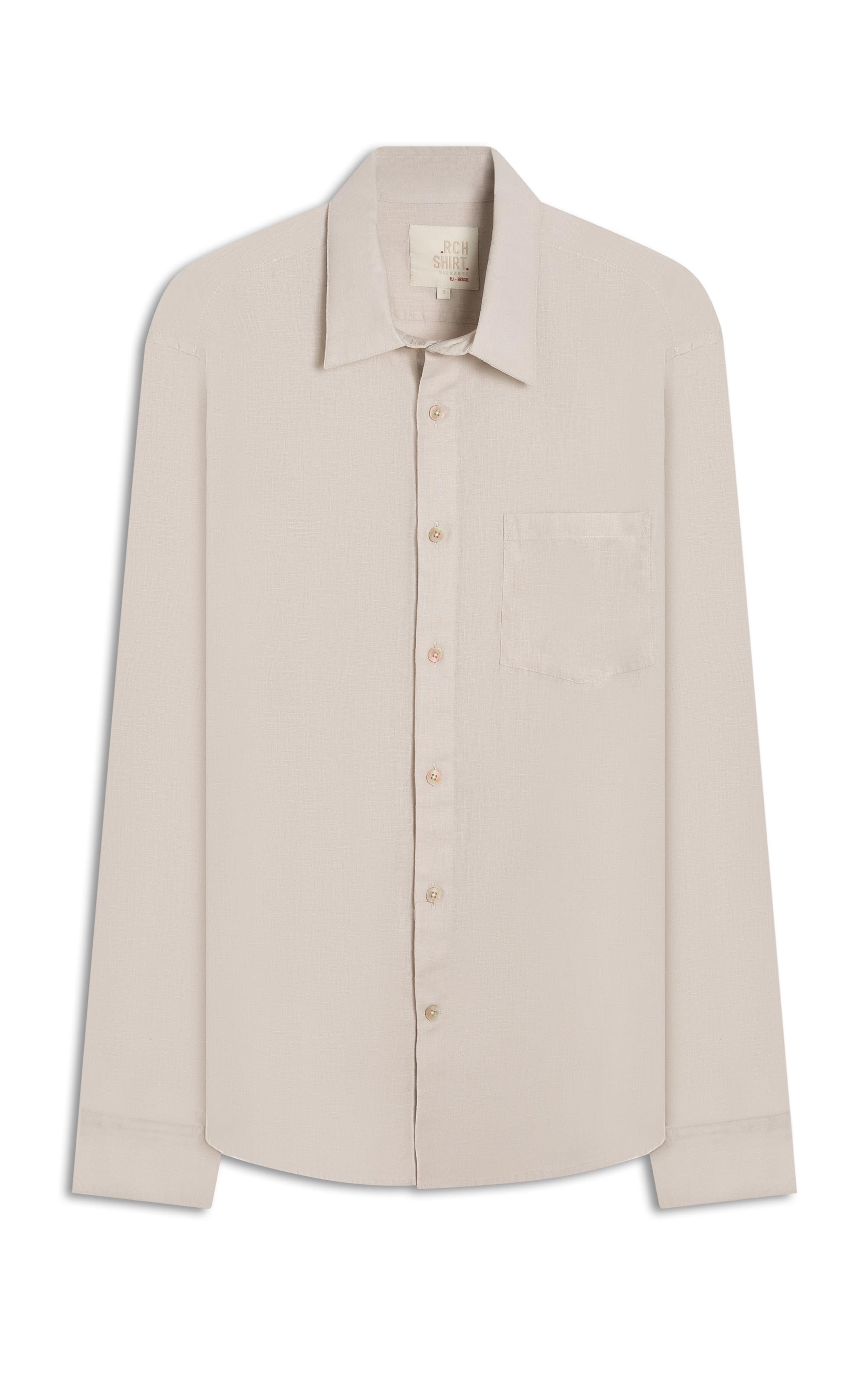 Camisa Linho  Telin Uni Ml Gelo