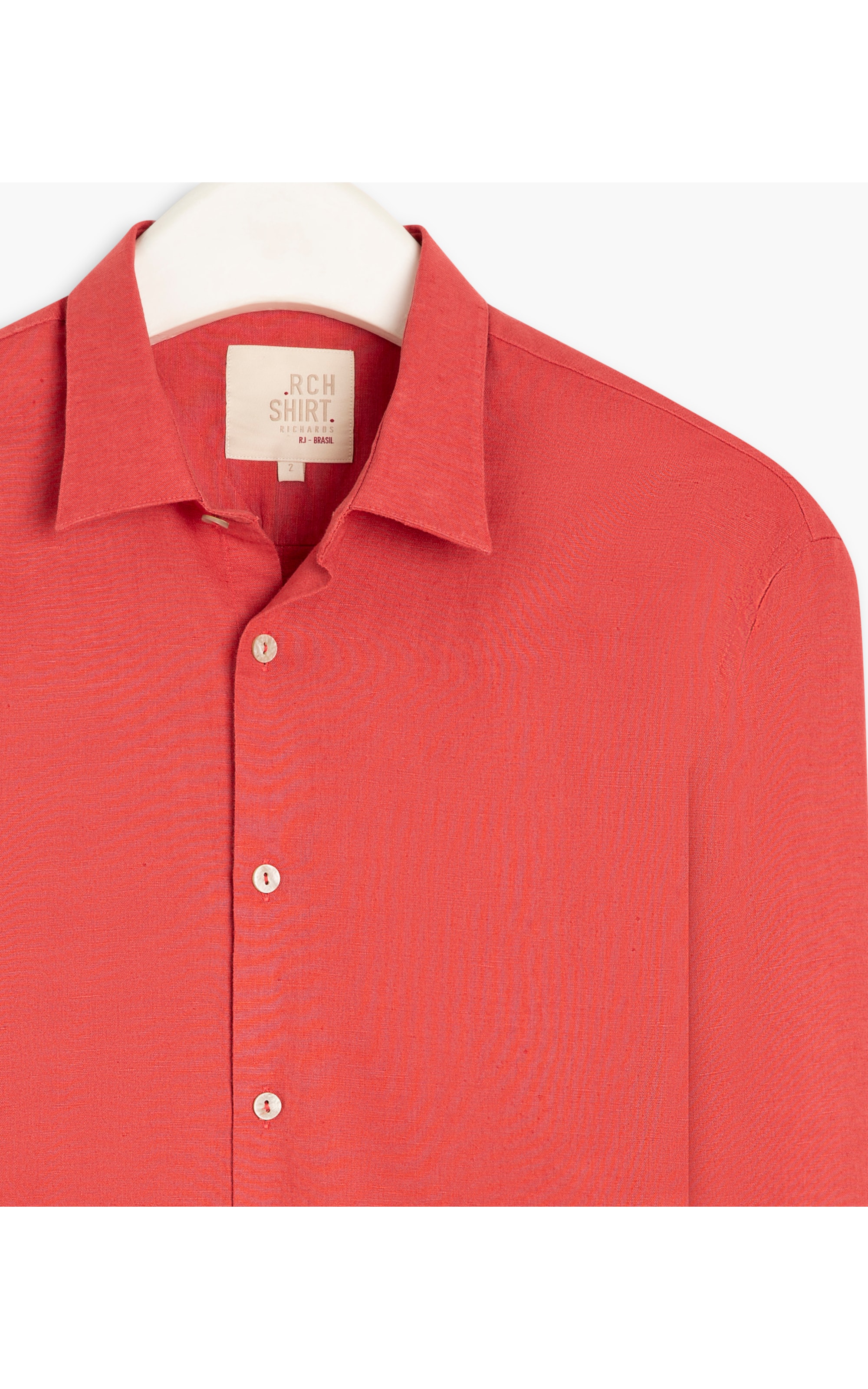 Camisa Linho  Telin Uni Ml Melancia