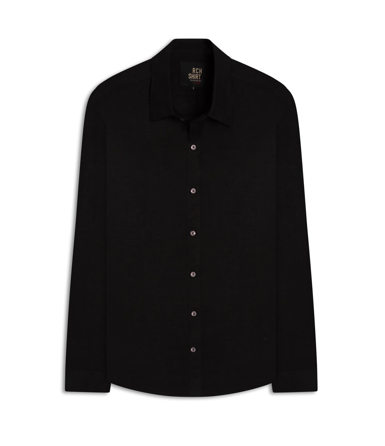 Camisa Linho  Telin Uni Ml Preto