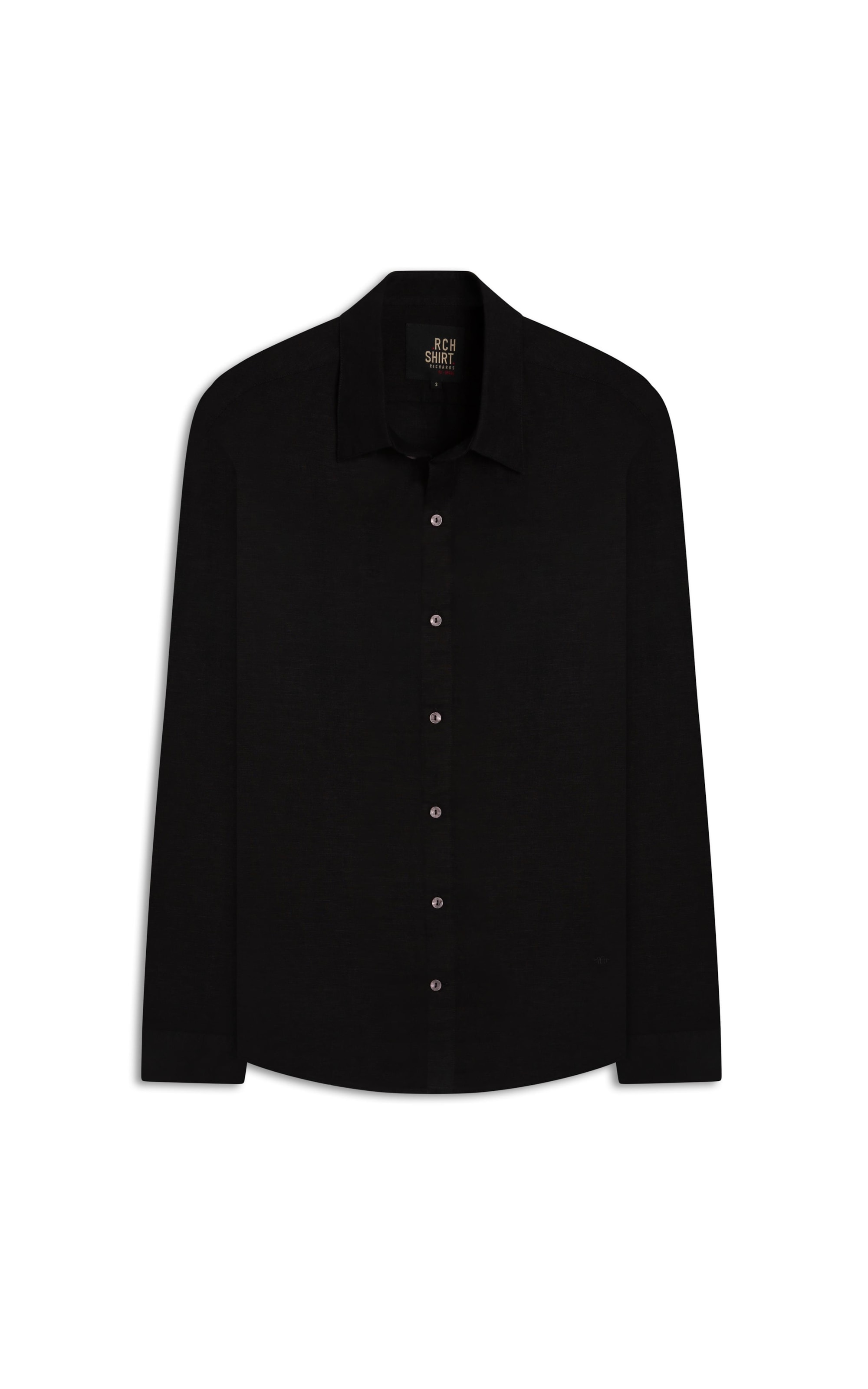 Camisa Linho  Telin Uni Ml Preto