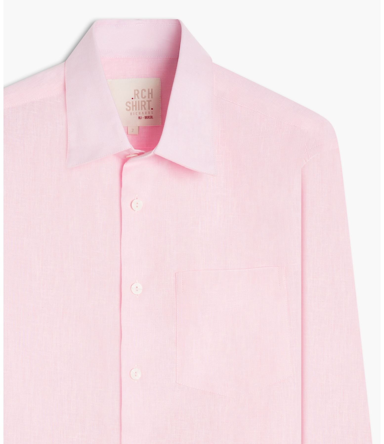 Camisa Linho  Telin Uni Ml Rosa Velho