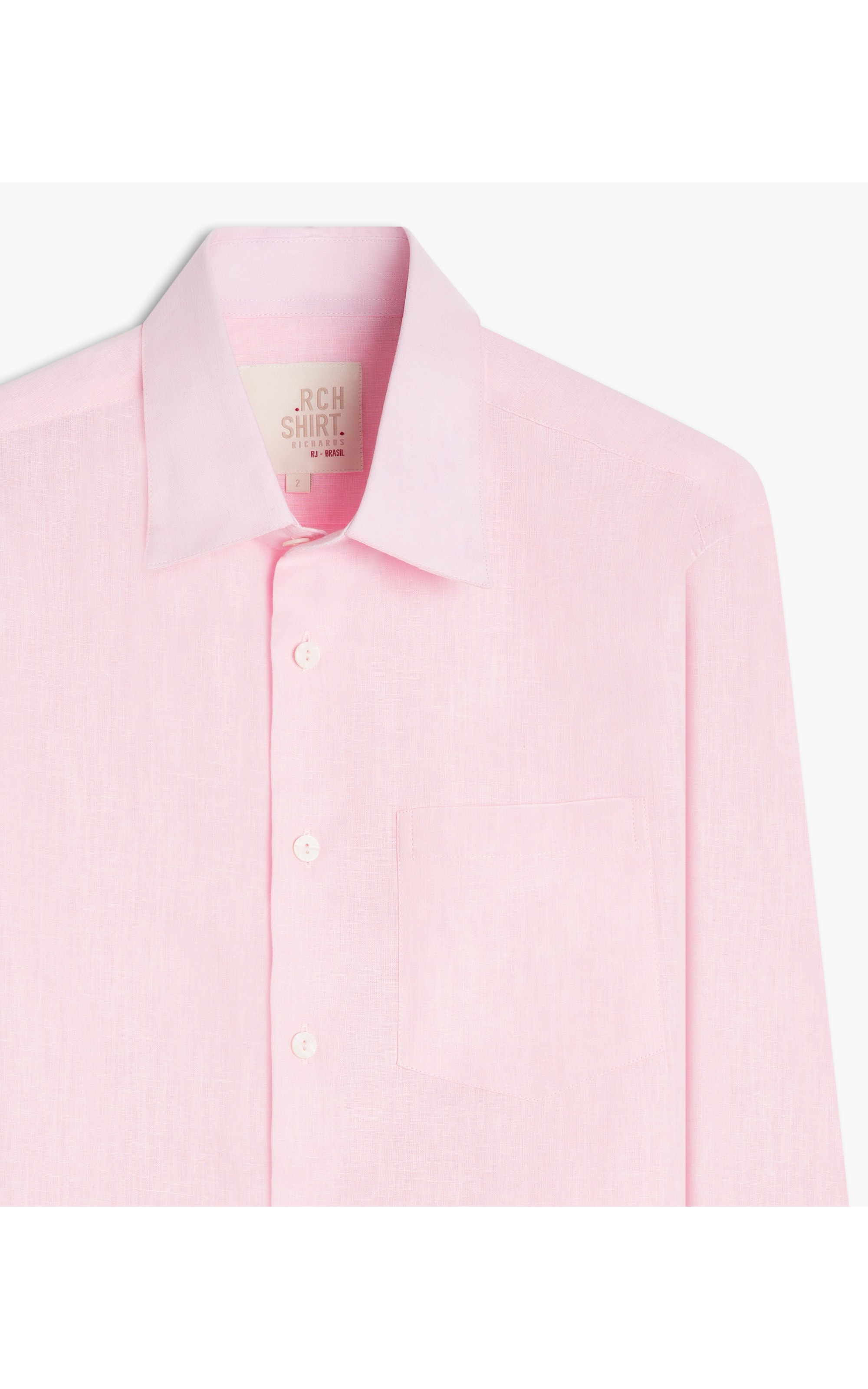 Camisa Linho  Telin Uni Ml Rosa Velho