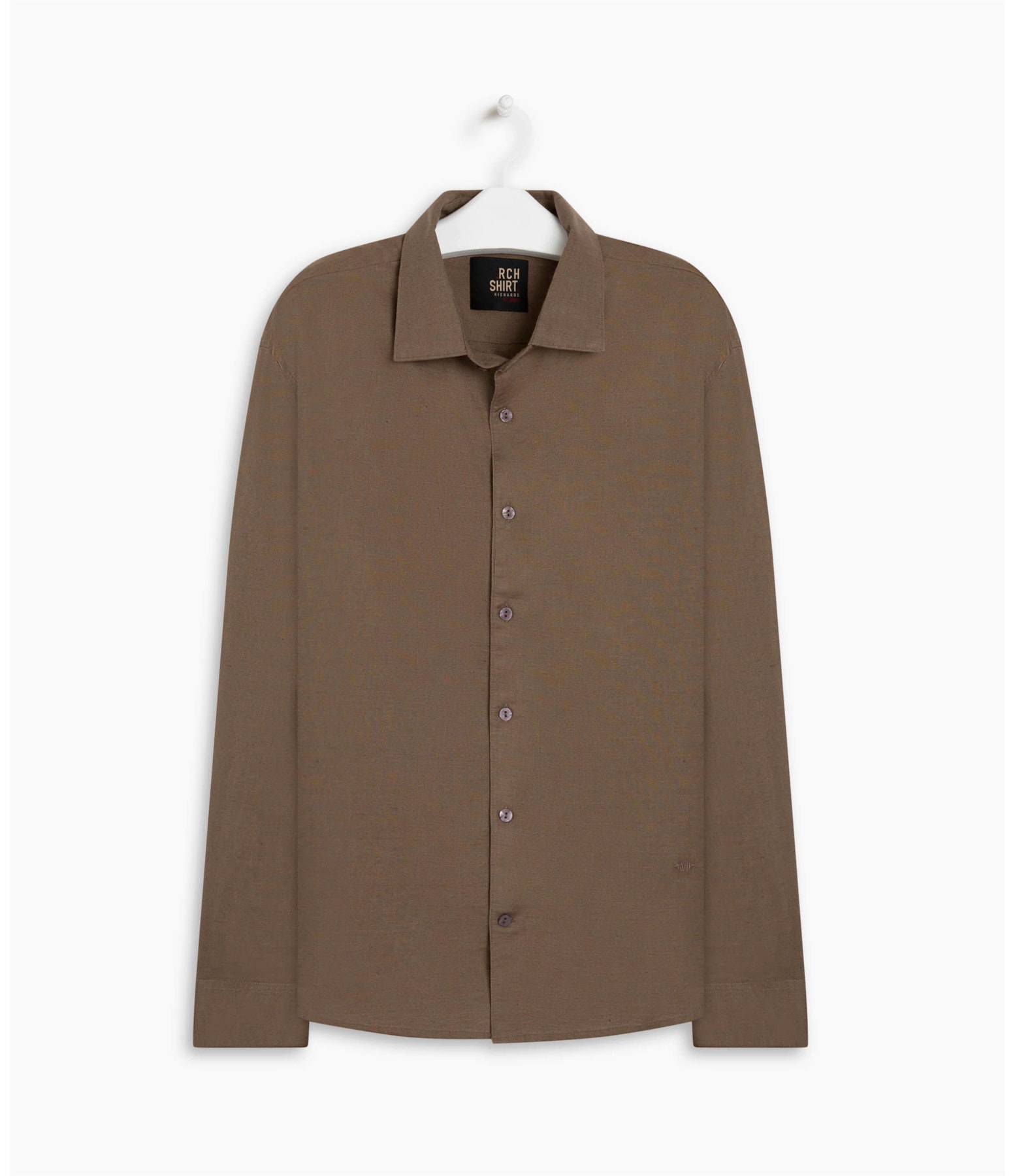 Camisa Linho  Telin Uni Ml Tabaco