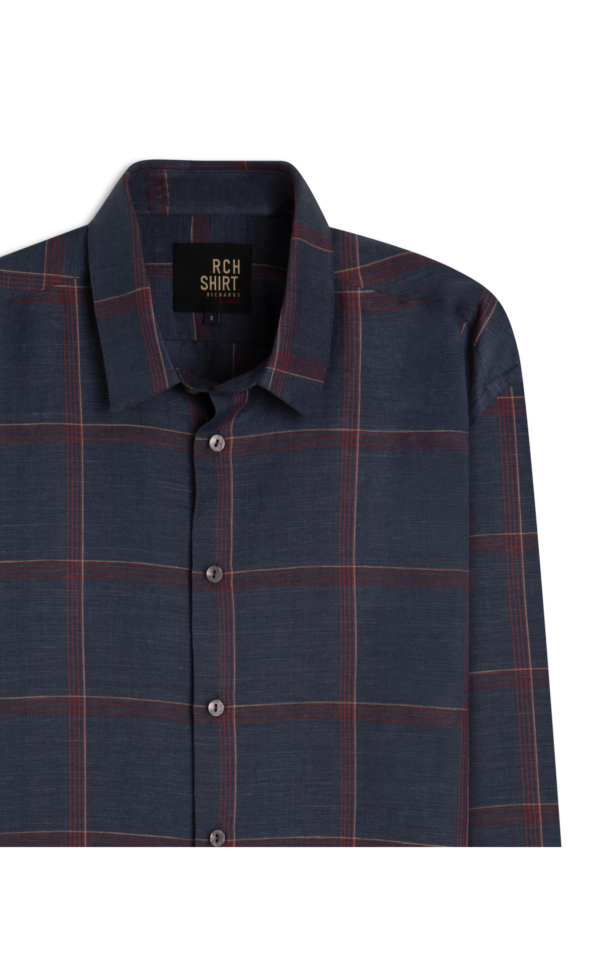 Camisa Linho  Thales Ml Marinho