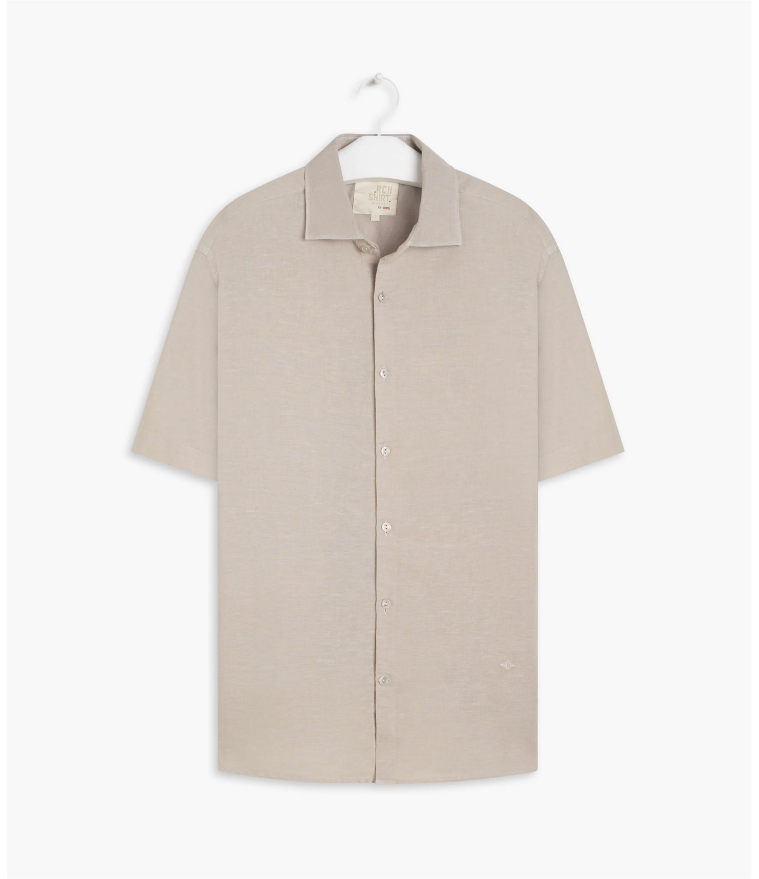 Camisa Linho  Tinturada Areia Seca
