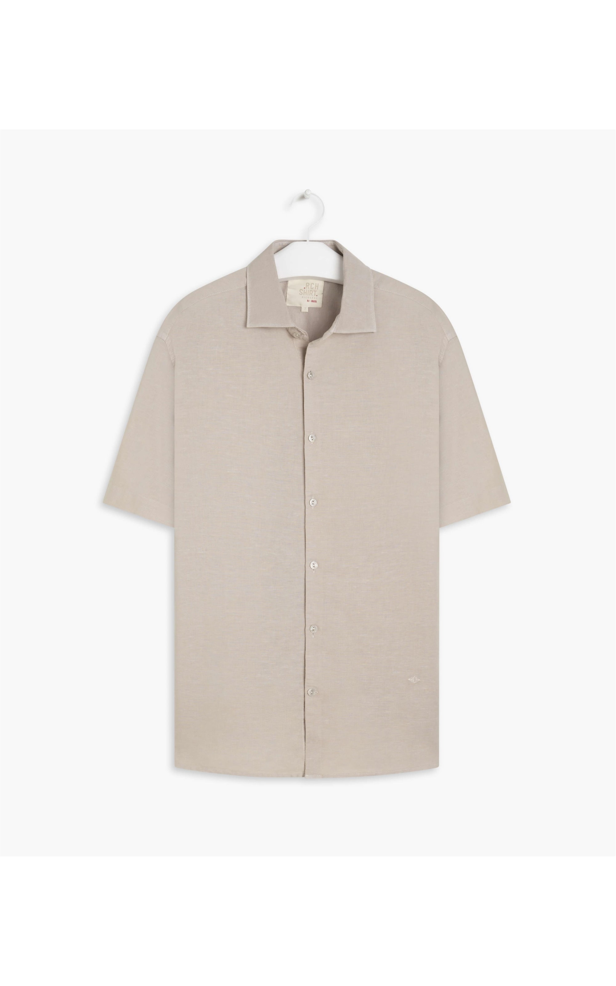 Camisa Linho  Tinturada Areia Seca