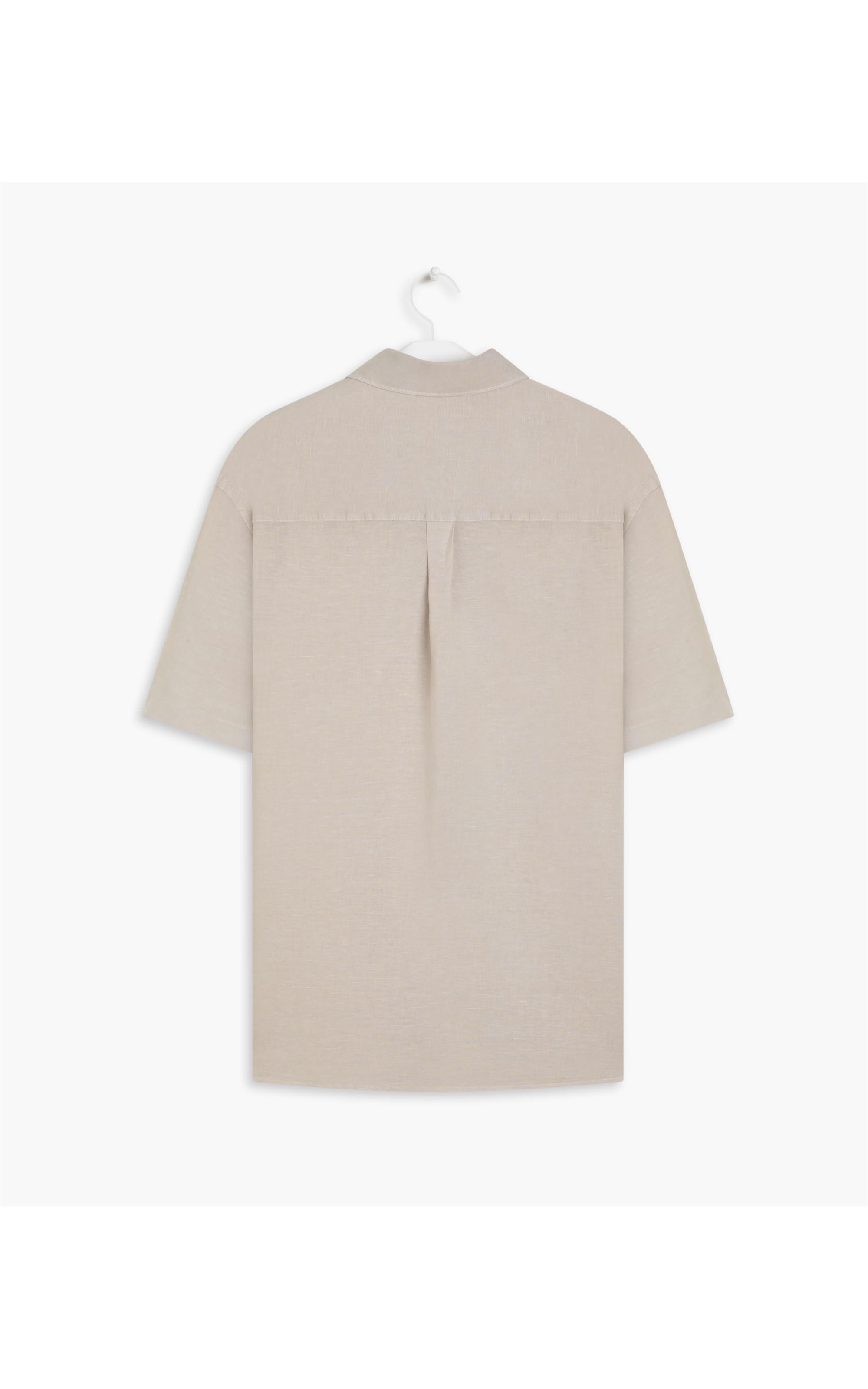 Camisa Linho  Tinturada Areia Seca