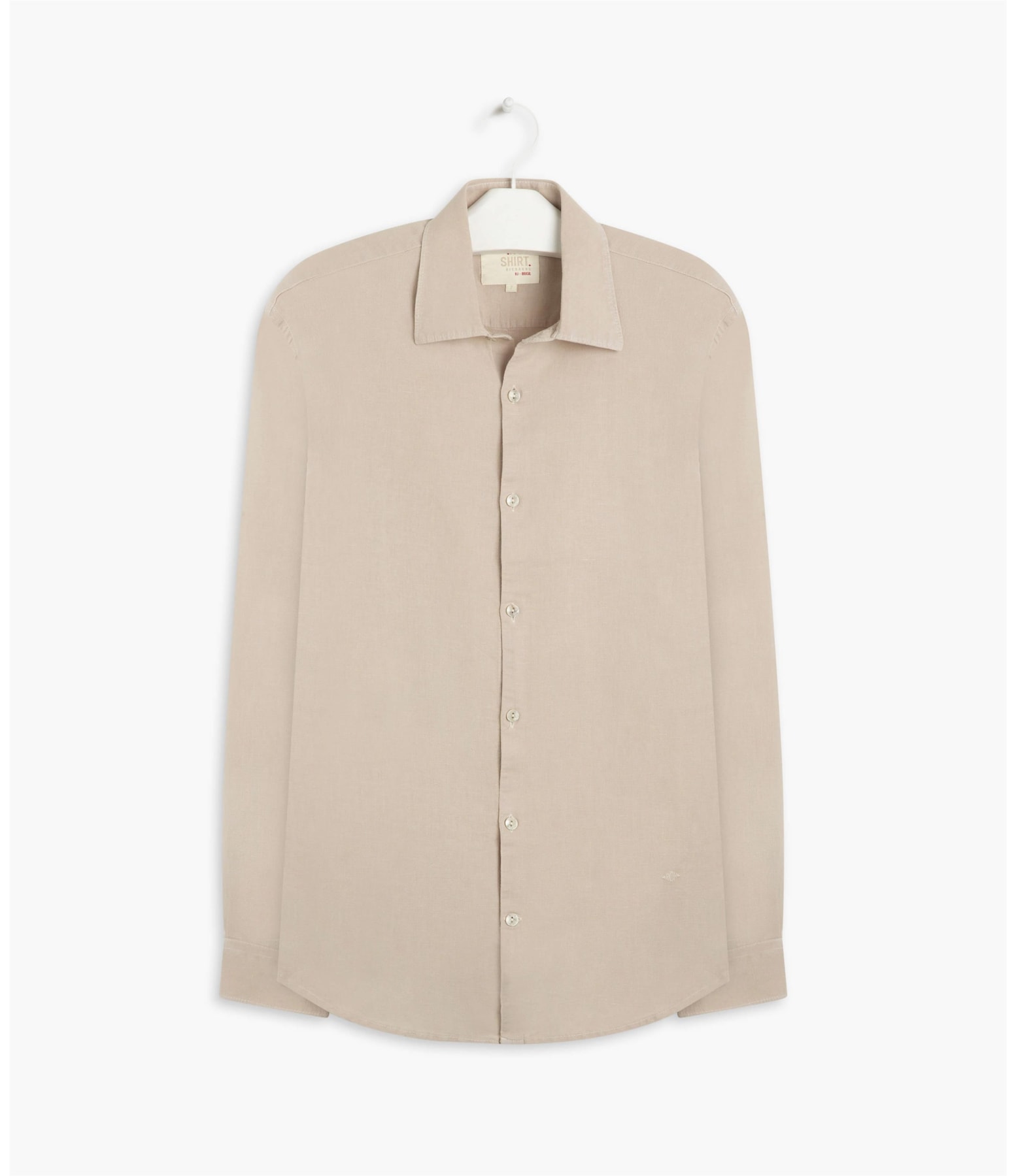 Camisa Linho  Tinturada Areia Seca