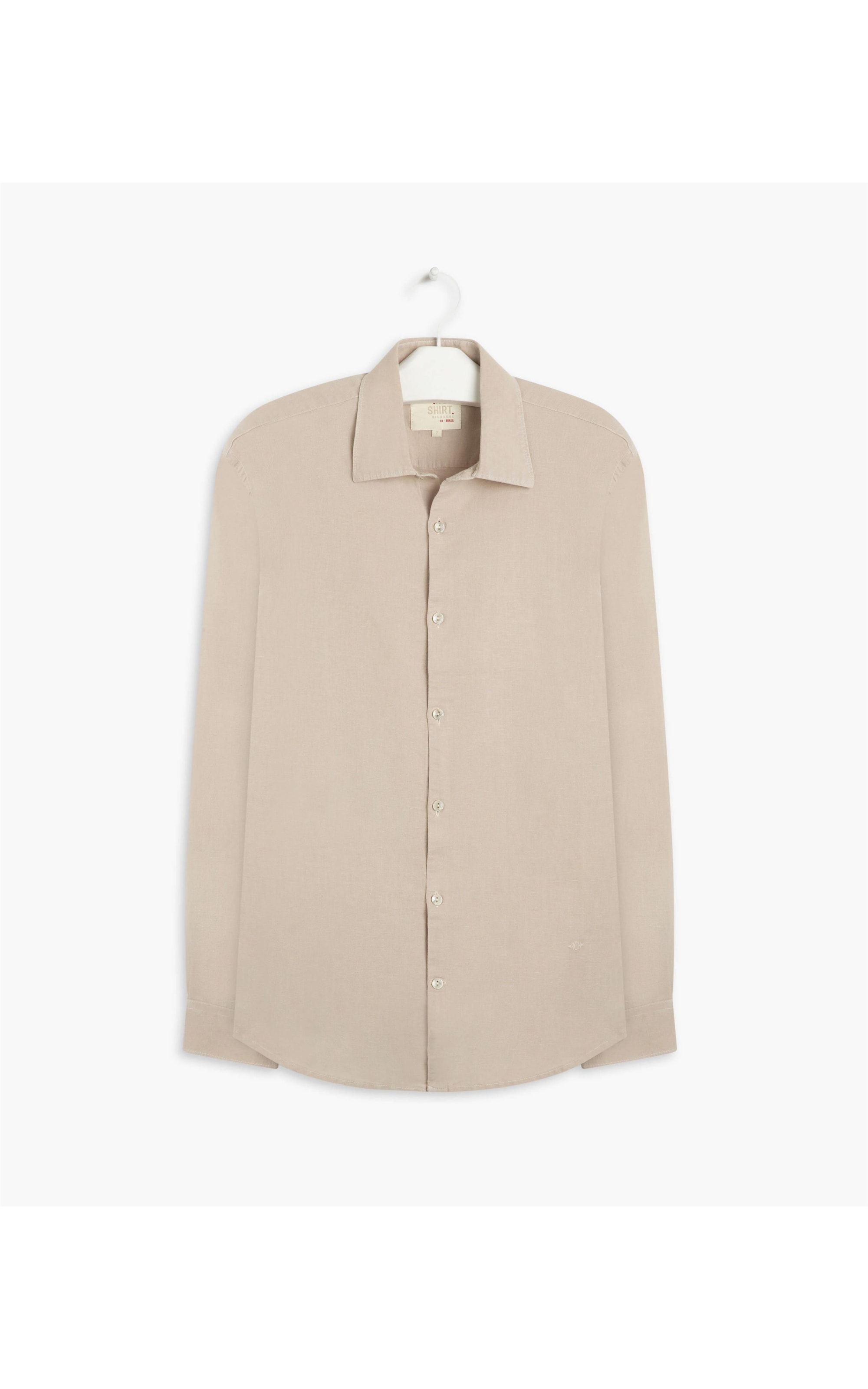 Camisa Linho  Tinturada Areia Seca