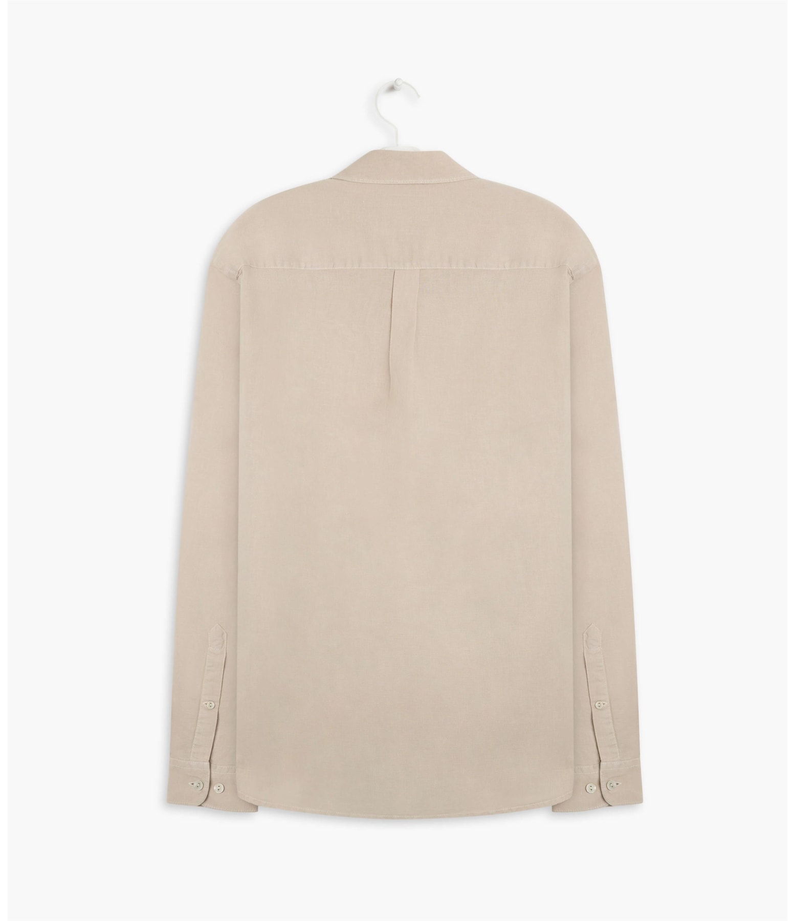 Camisa Linho  Tinturada Areia Seca