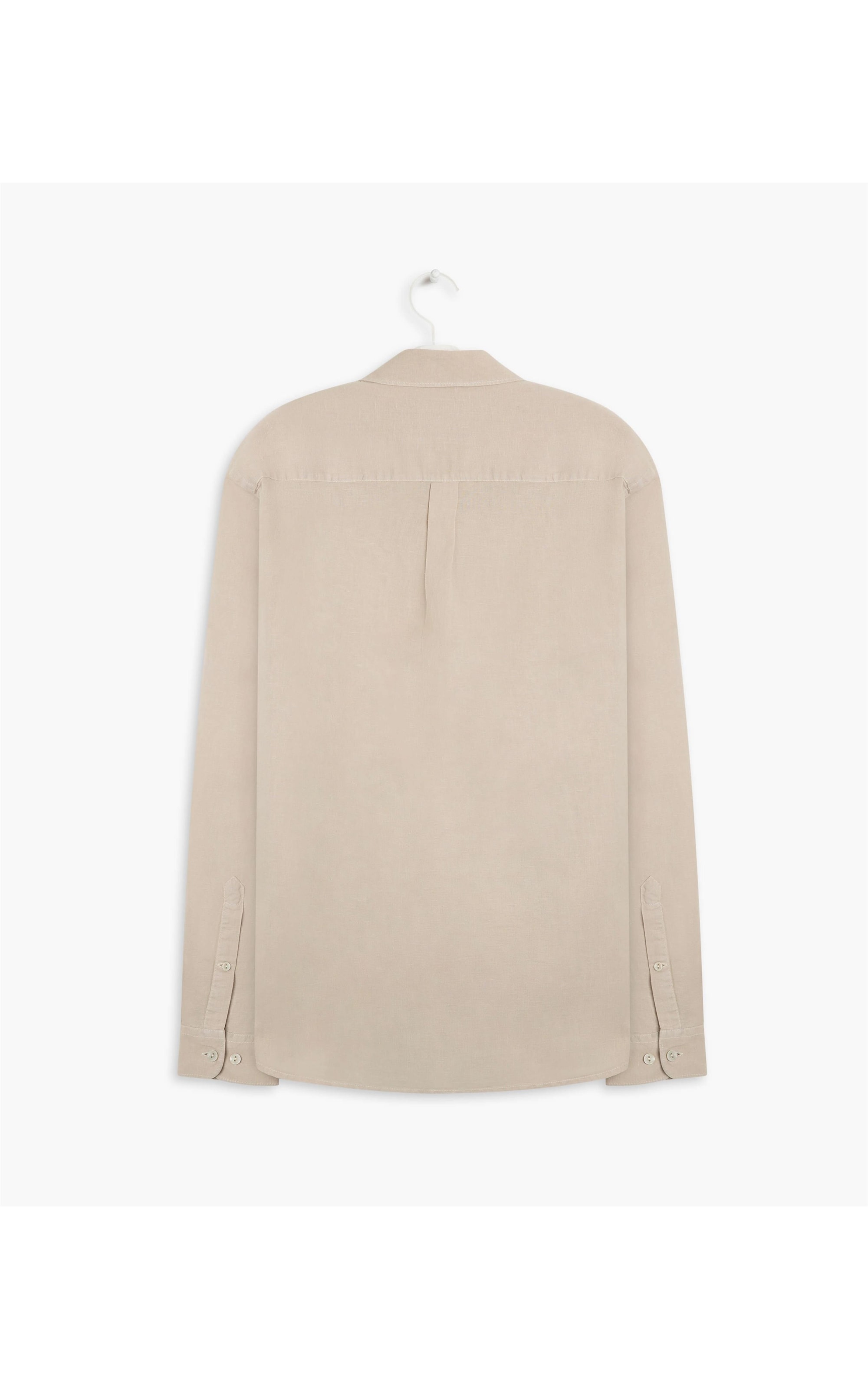 Camisa Linho  Tinturada Areia Seca