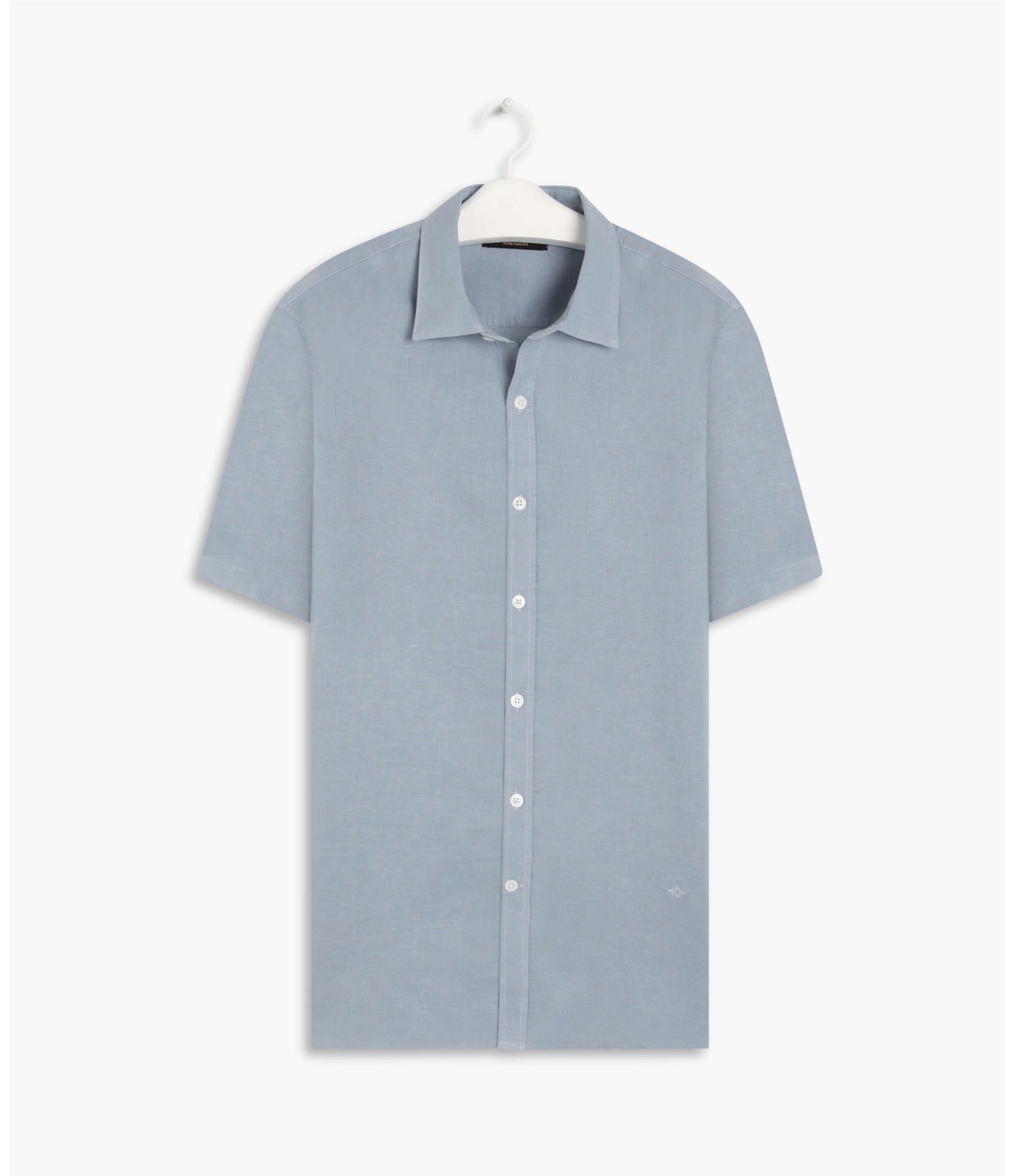 Camisa Linho  Tinturada Azul Chofer