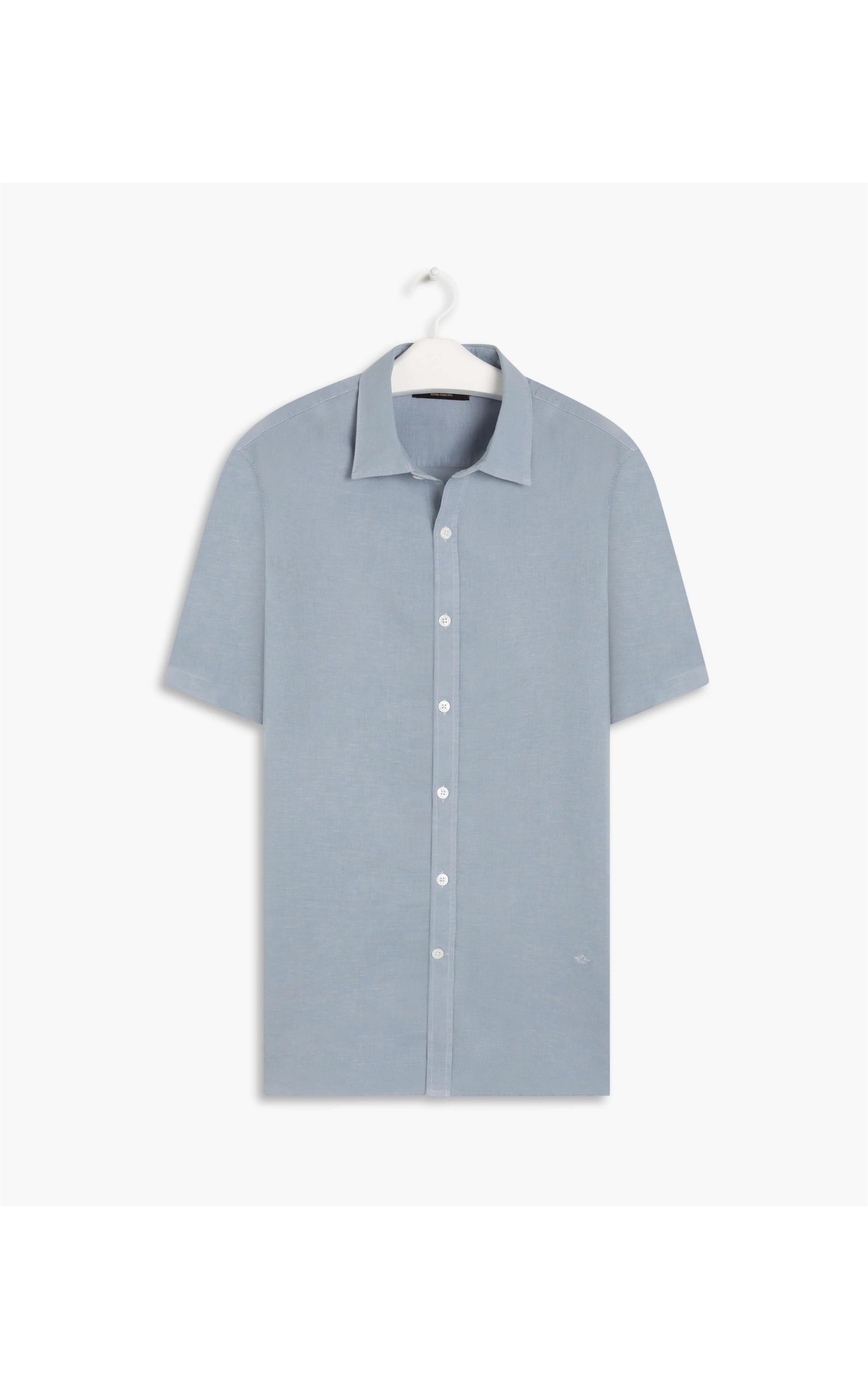 Camisa Linho  Tinturada Azul Chofer