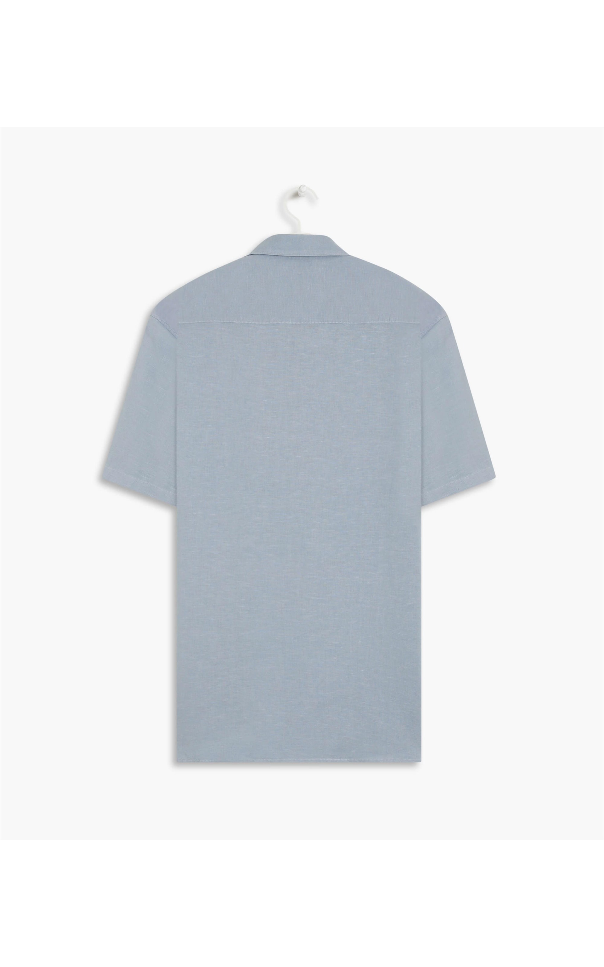 Camisa Linho  Tinturada Azul Chofer