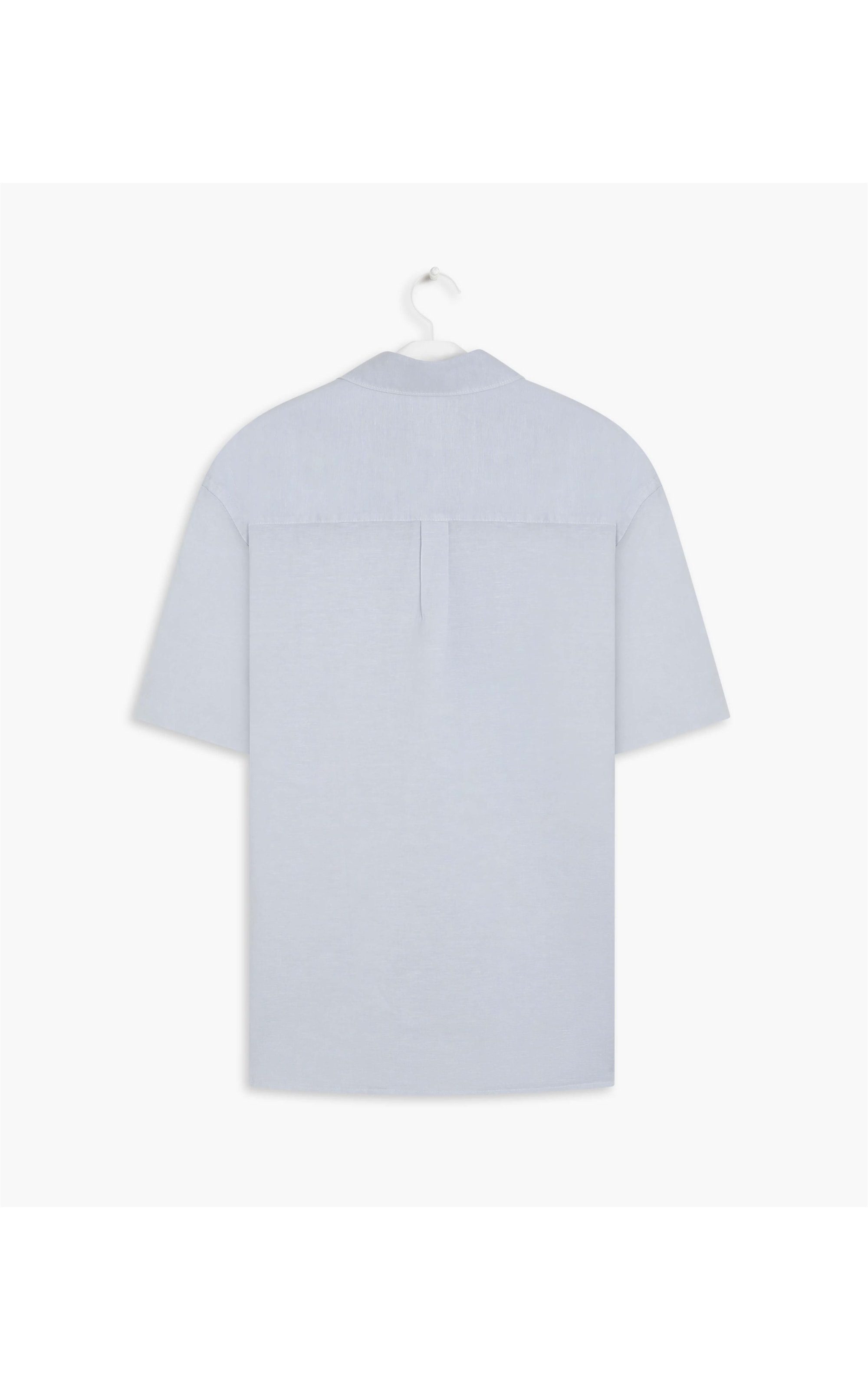 Camisa Linho  Tinturada Azul Chofer