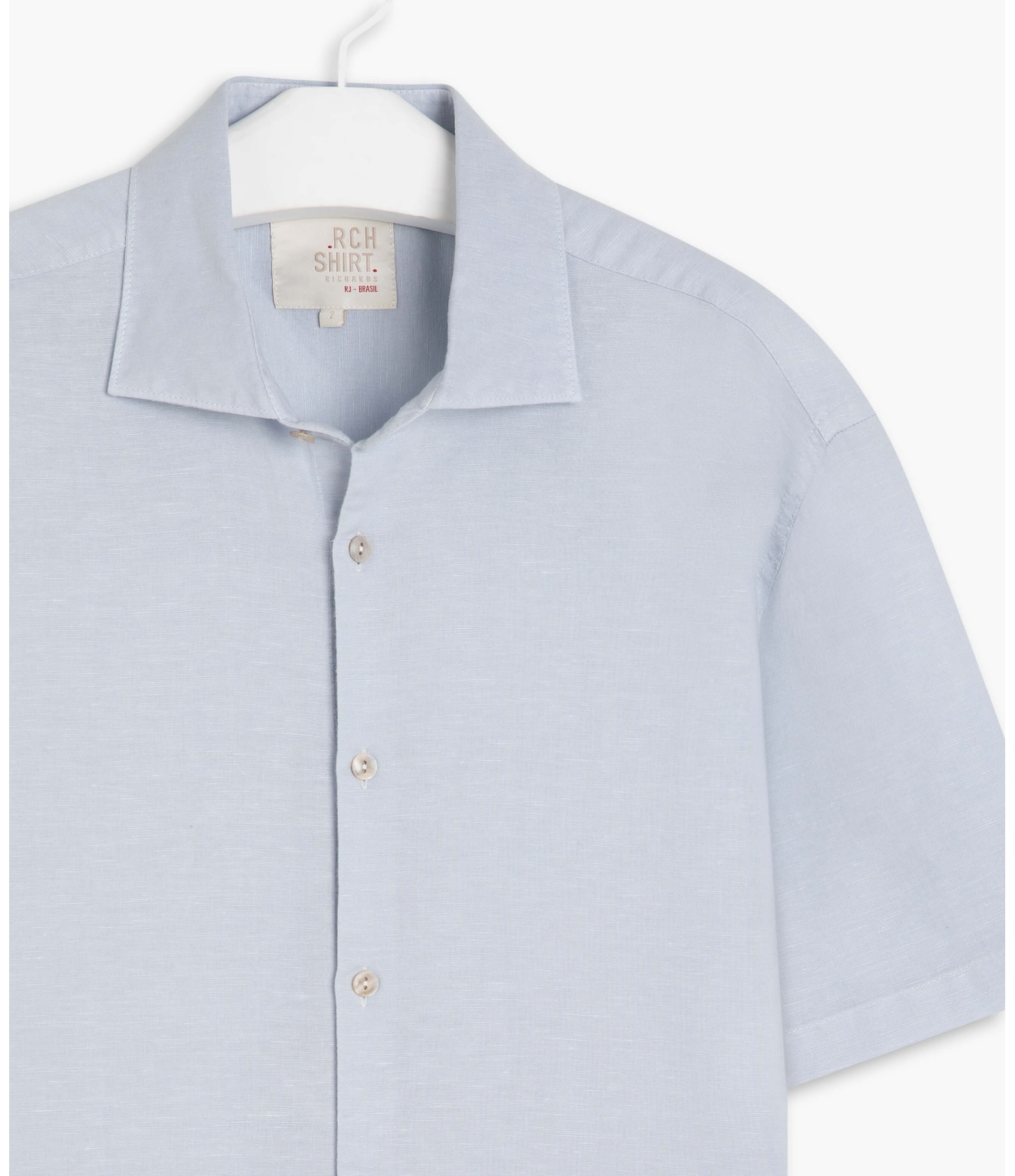 Camisa Linho  Tinturada Azul Chofer