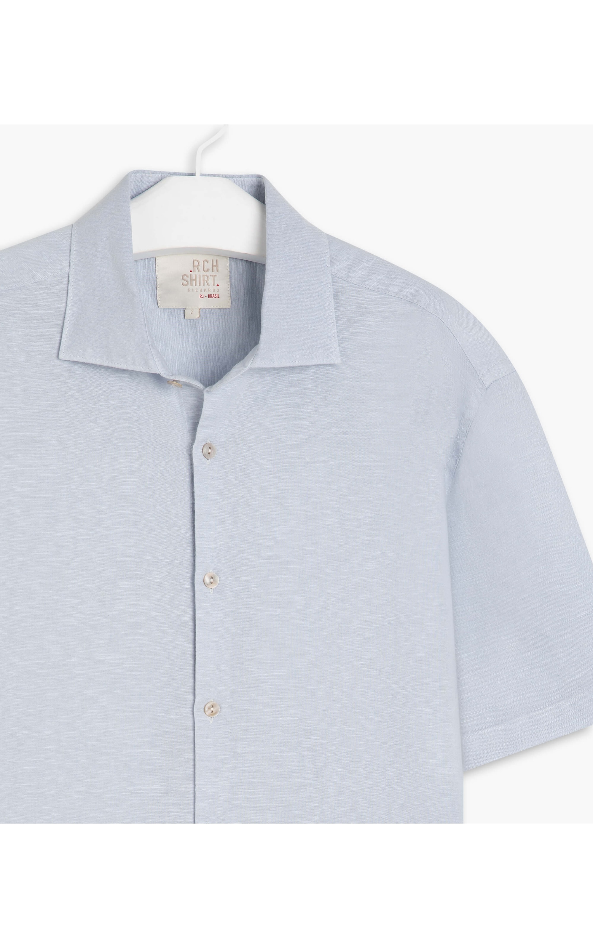 Camisa Linho  Tinturada Azul Chofer