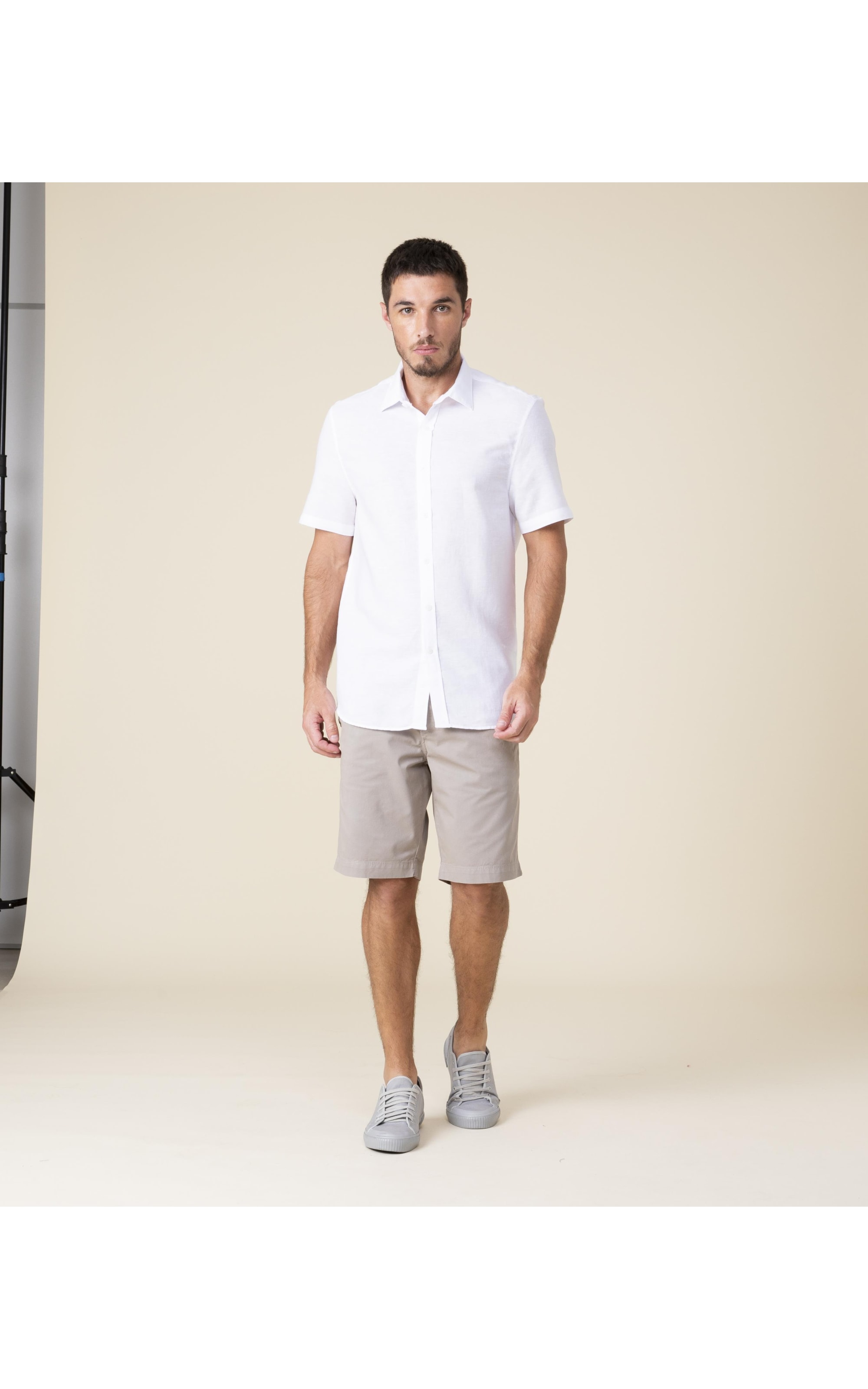 Camisa Linho  Tinturada Branco