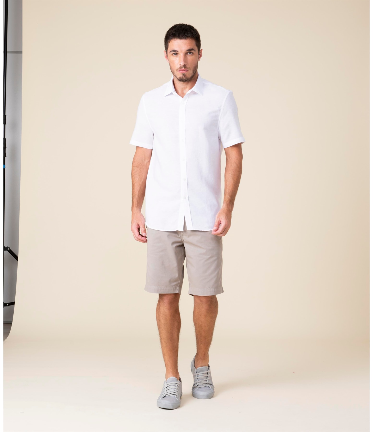Camisa Linho  Tinturada Branco