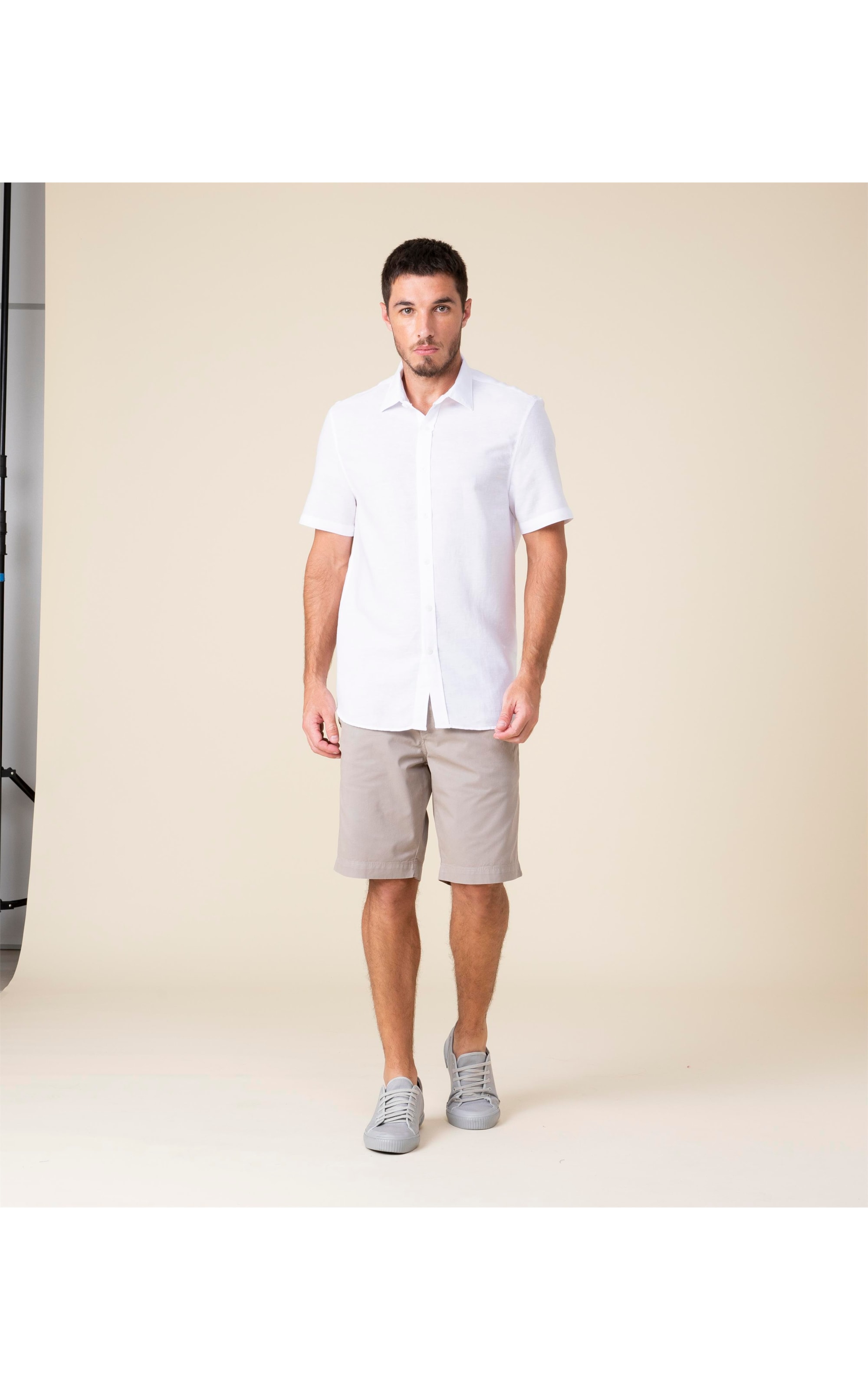 Camisa Linho  Tinturada Branco