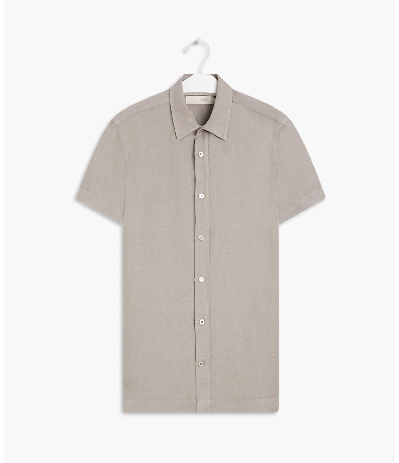 Camisa Linho  Tinturada Cinza Claro