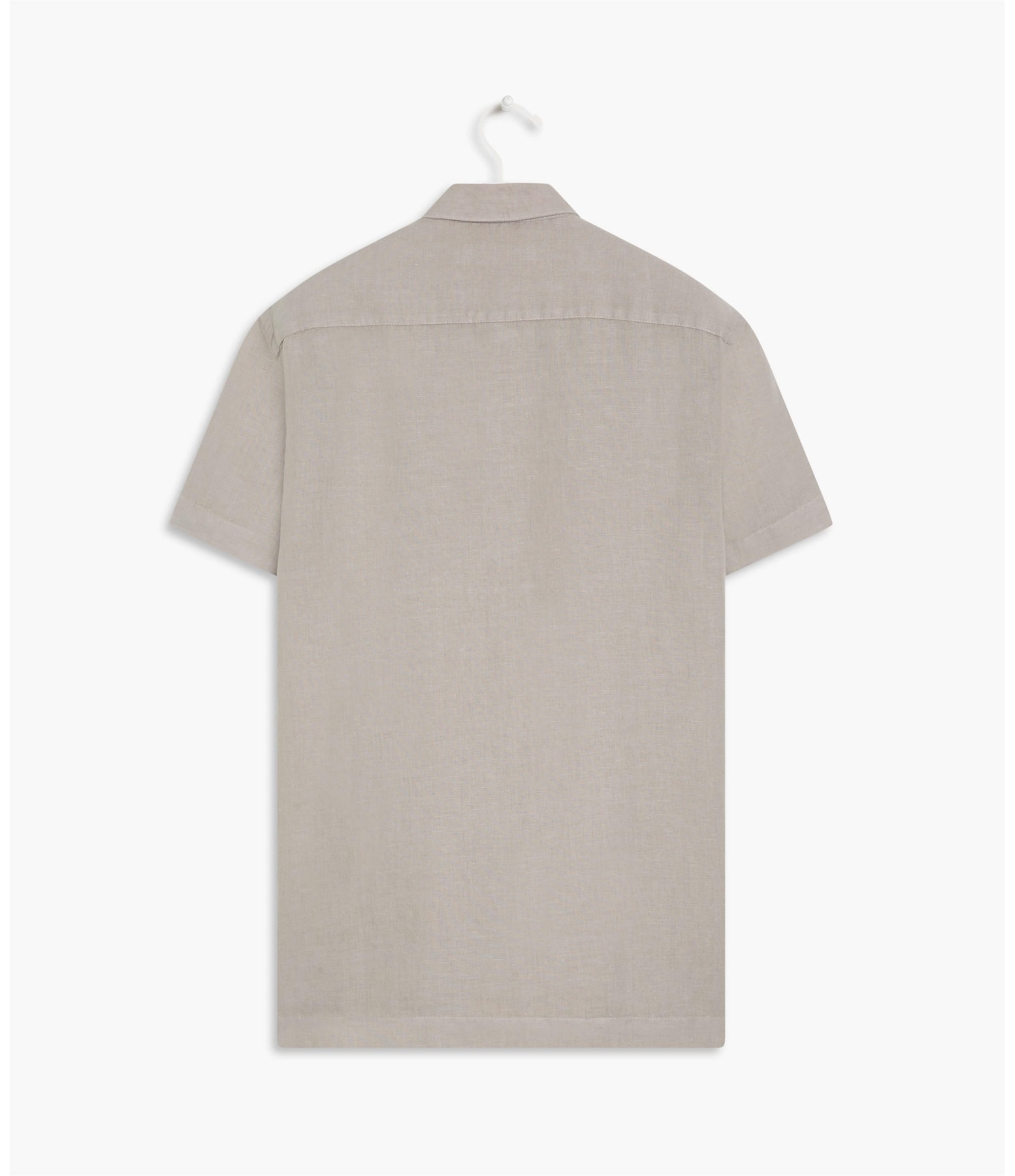 Camisa Linho  Tinturada Cinza Claro