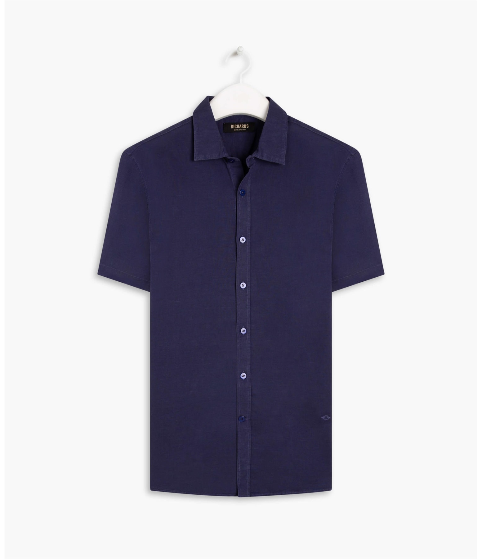 Camisa Linho  Tinturada Dark Navy
