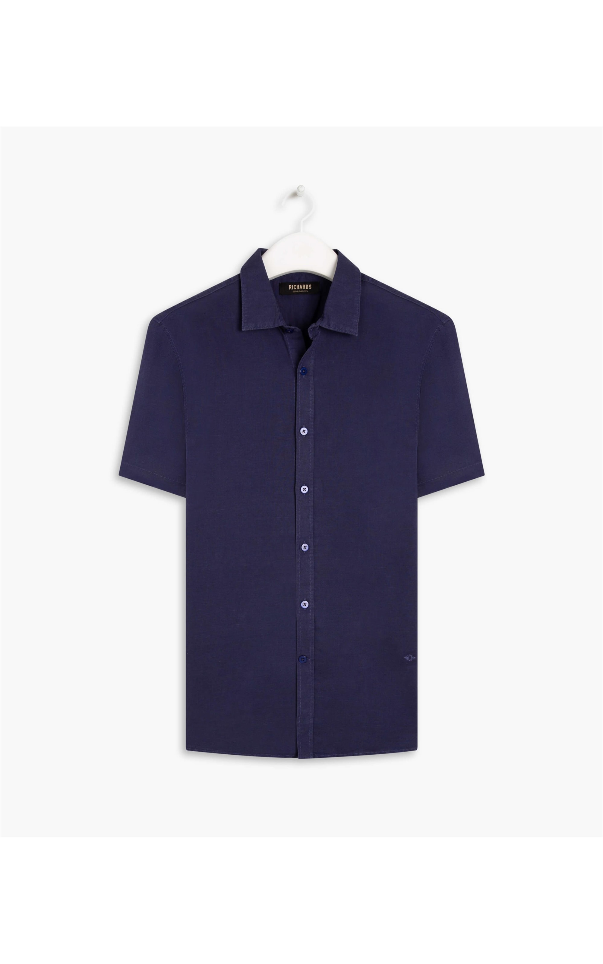 Camisa Linho  Tinturada Dark Navy