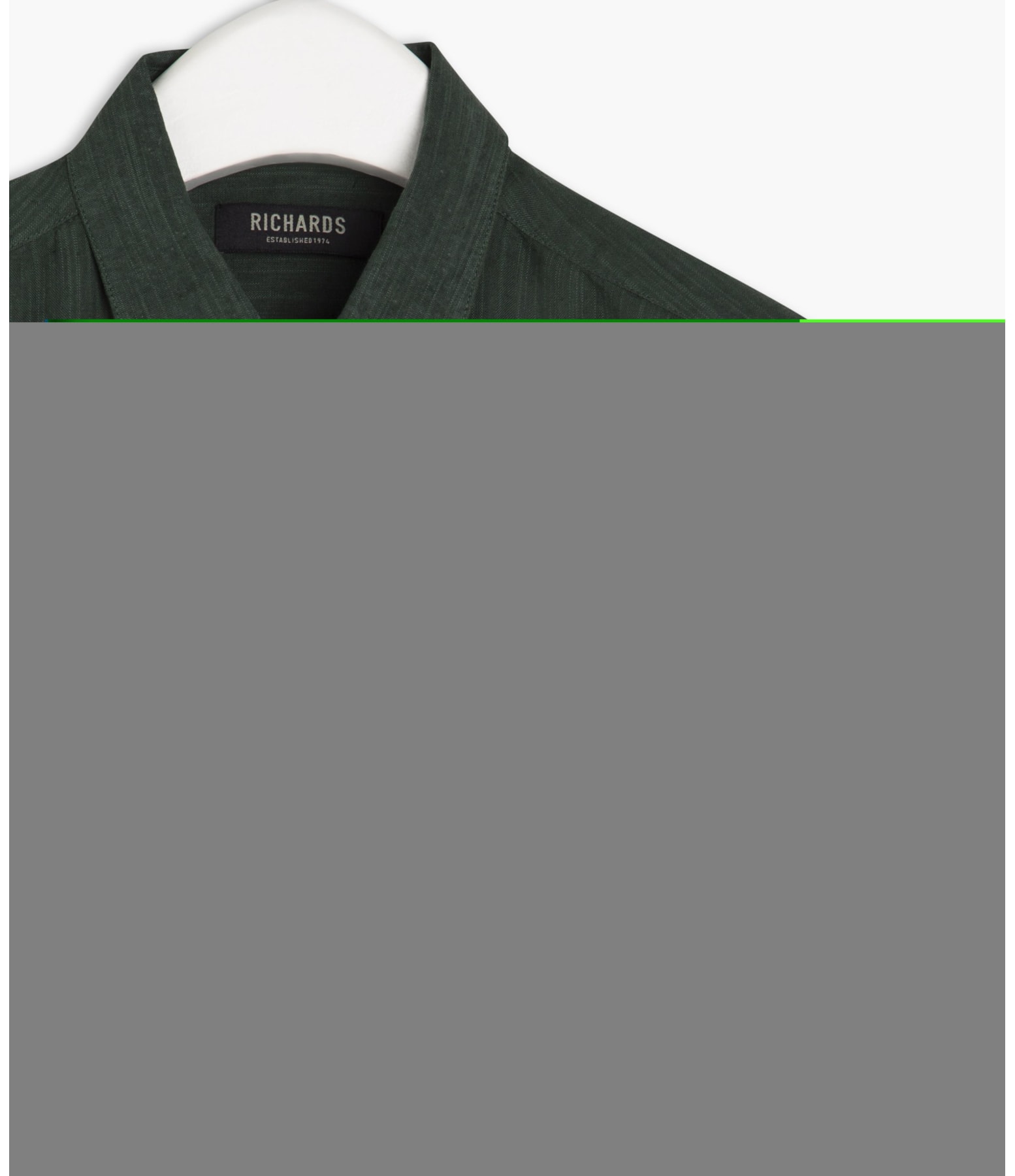 Camisa Linho  Tinturada  Diferen Ml Verde Escuro
