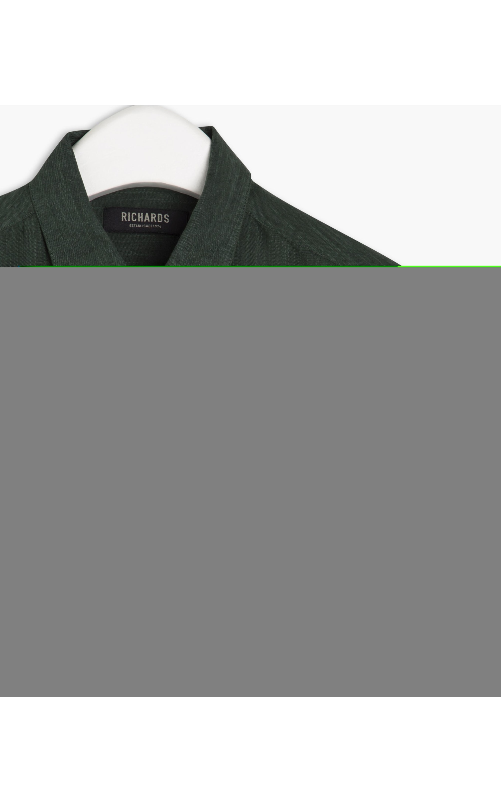 Camisa Linho  Tinturada  Diferen Ml Verde Escuro