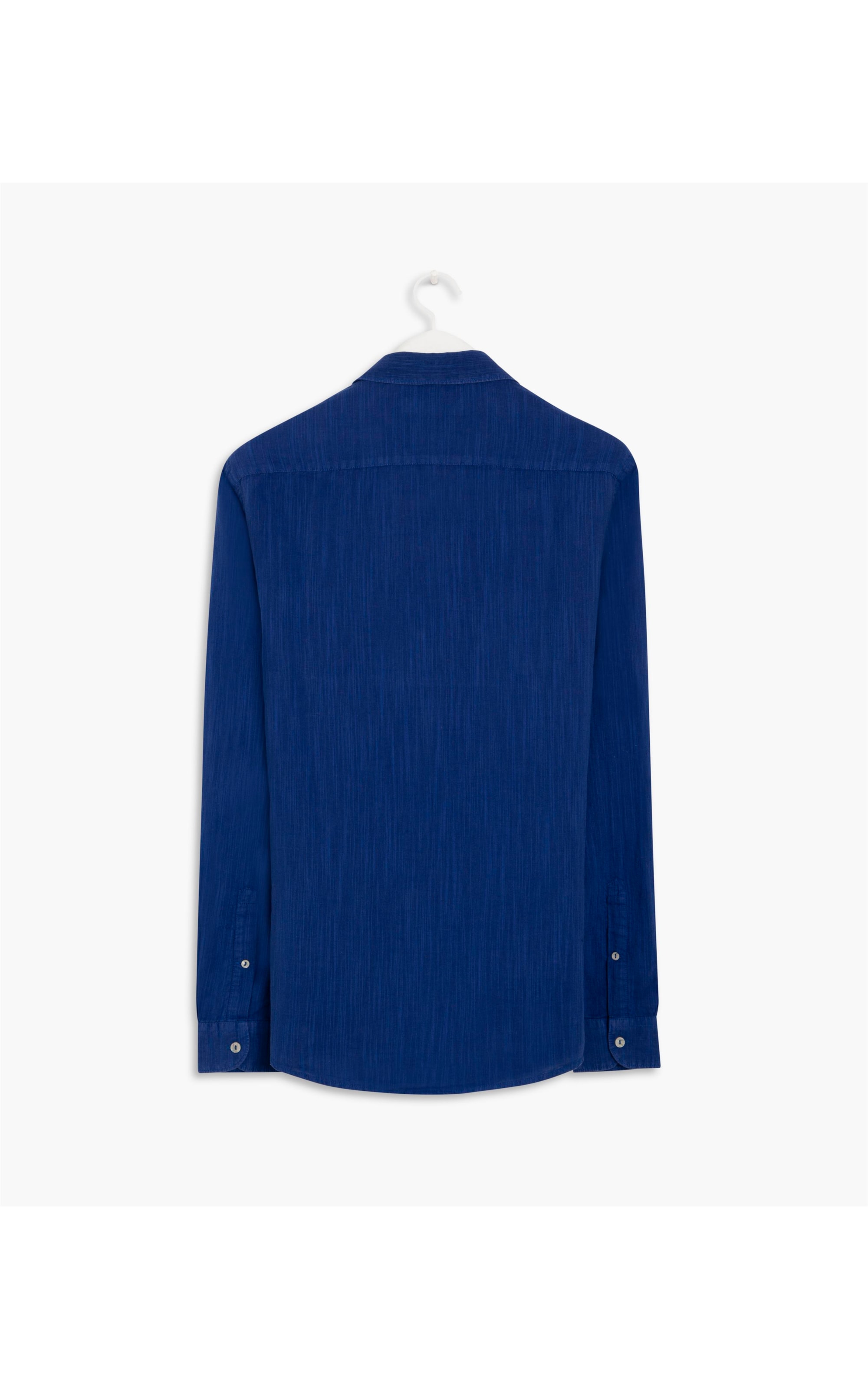 Camisa Linho  Tinturada Lisa Ml Azul Marinho