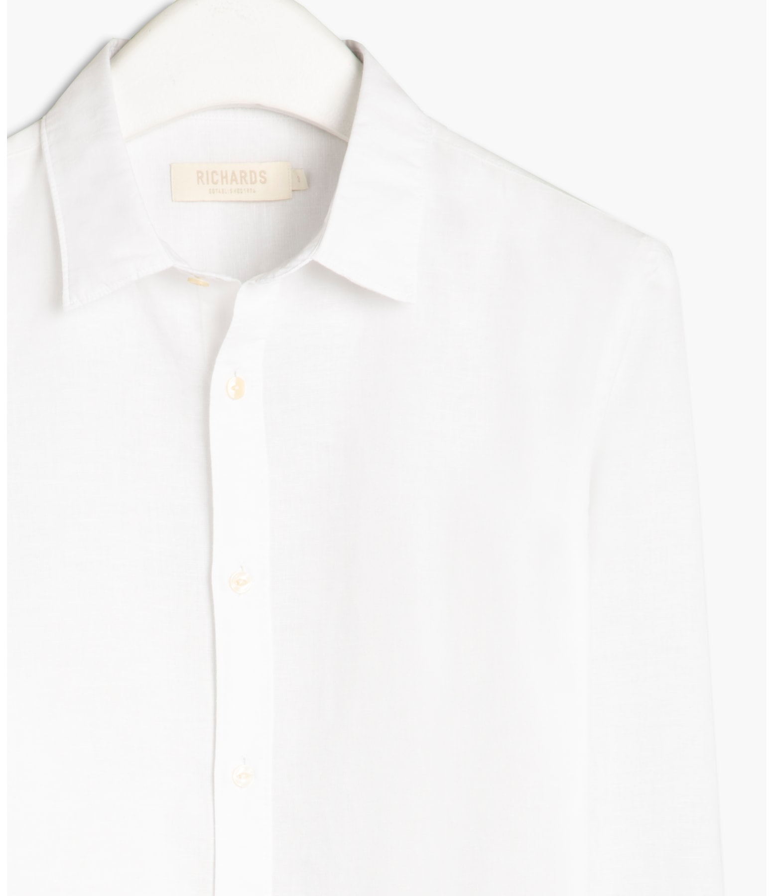 Camisa Linho  Tinturada Lisa Ml Branco