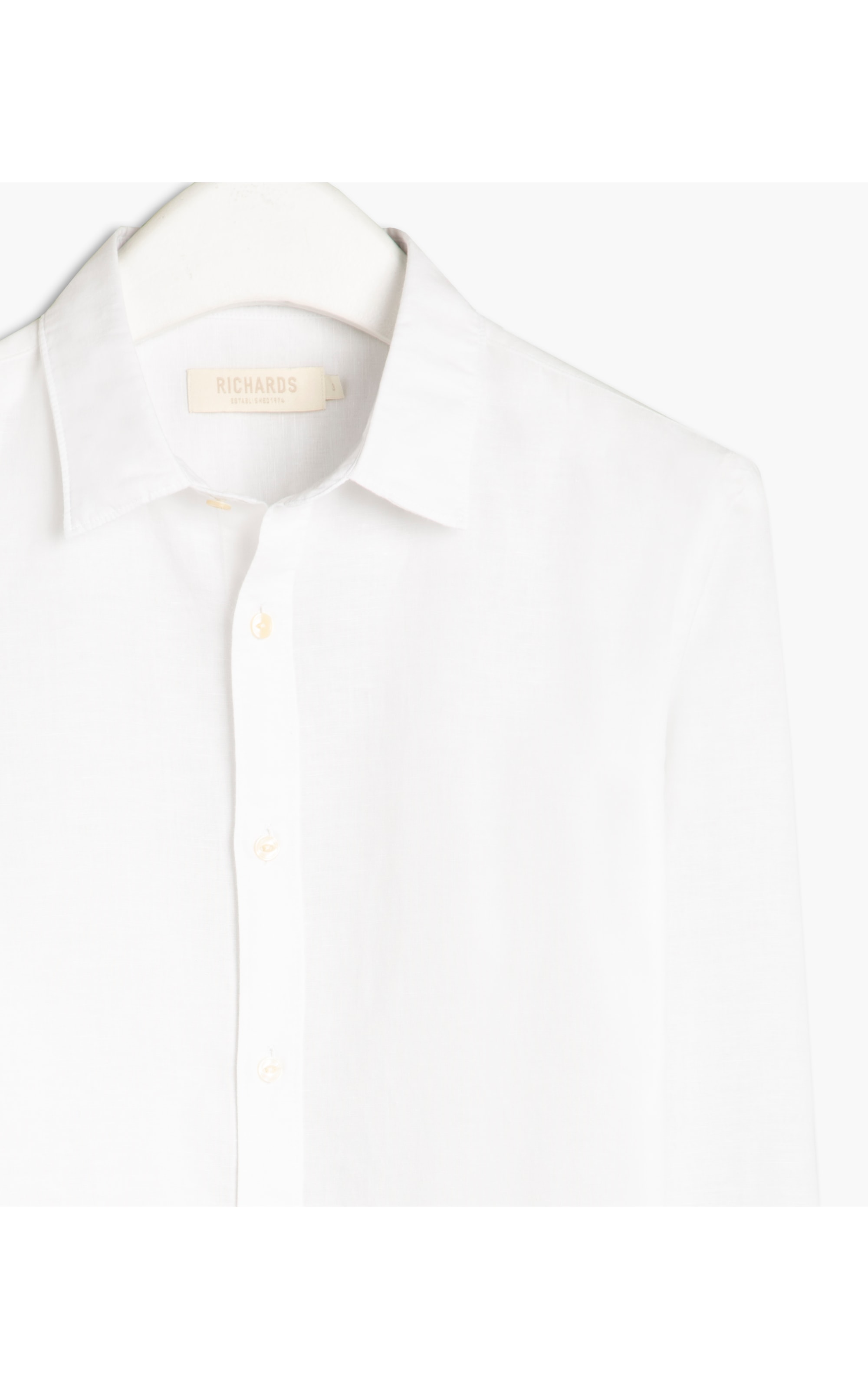 Camisa Linho  Tinturada Lisa Ml Branco